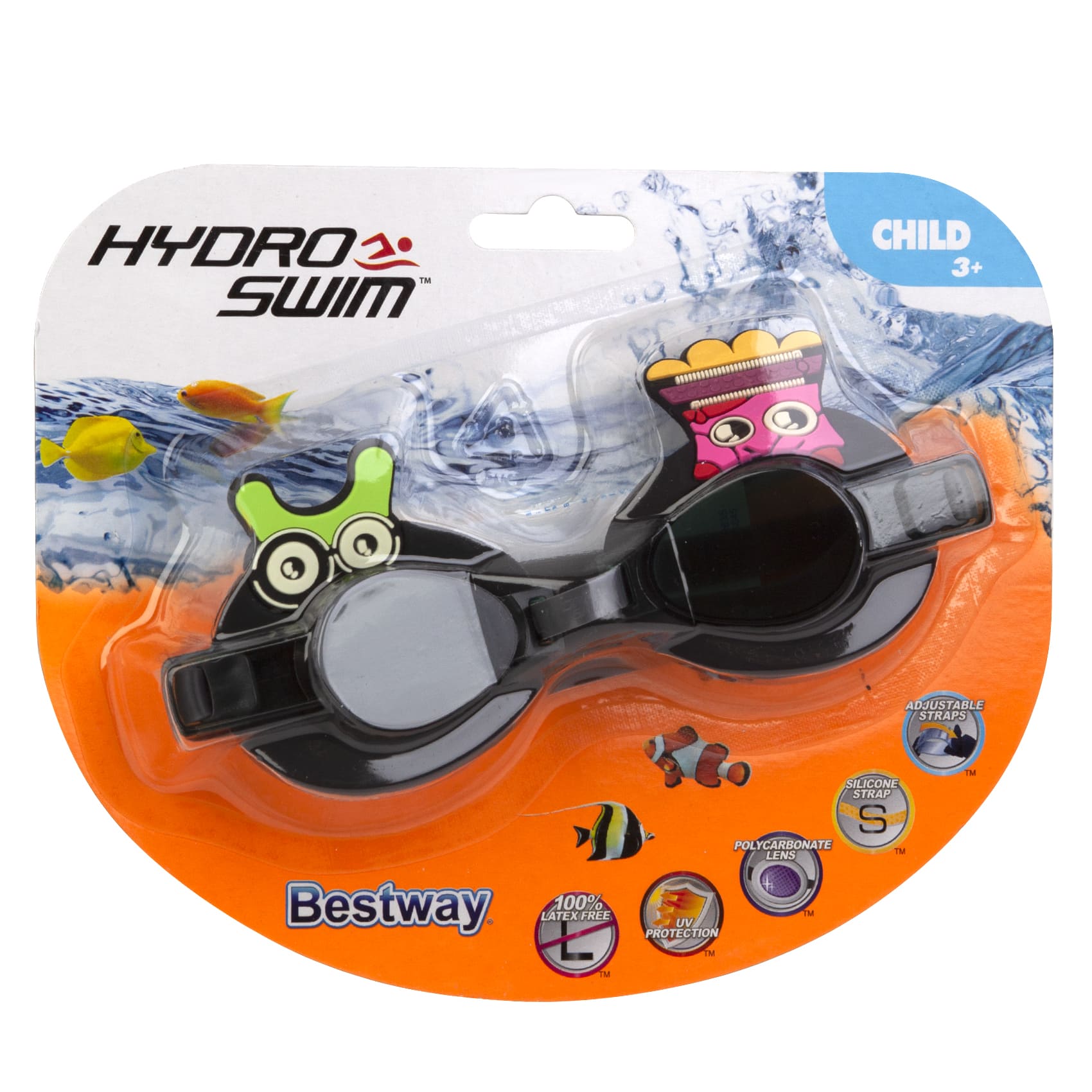 Очки для плавания Bestway с 3-6лет в ассортименте, размер S, фото 7