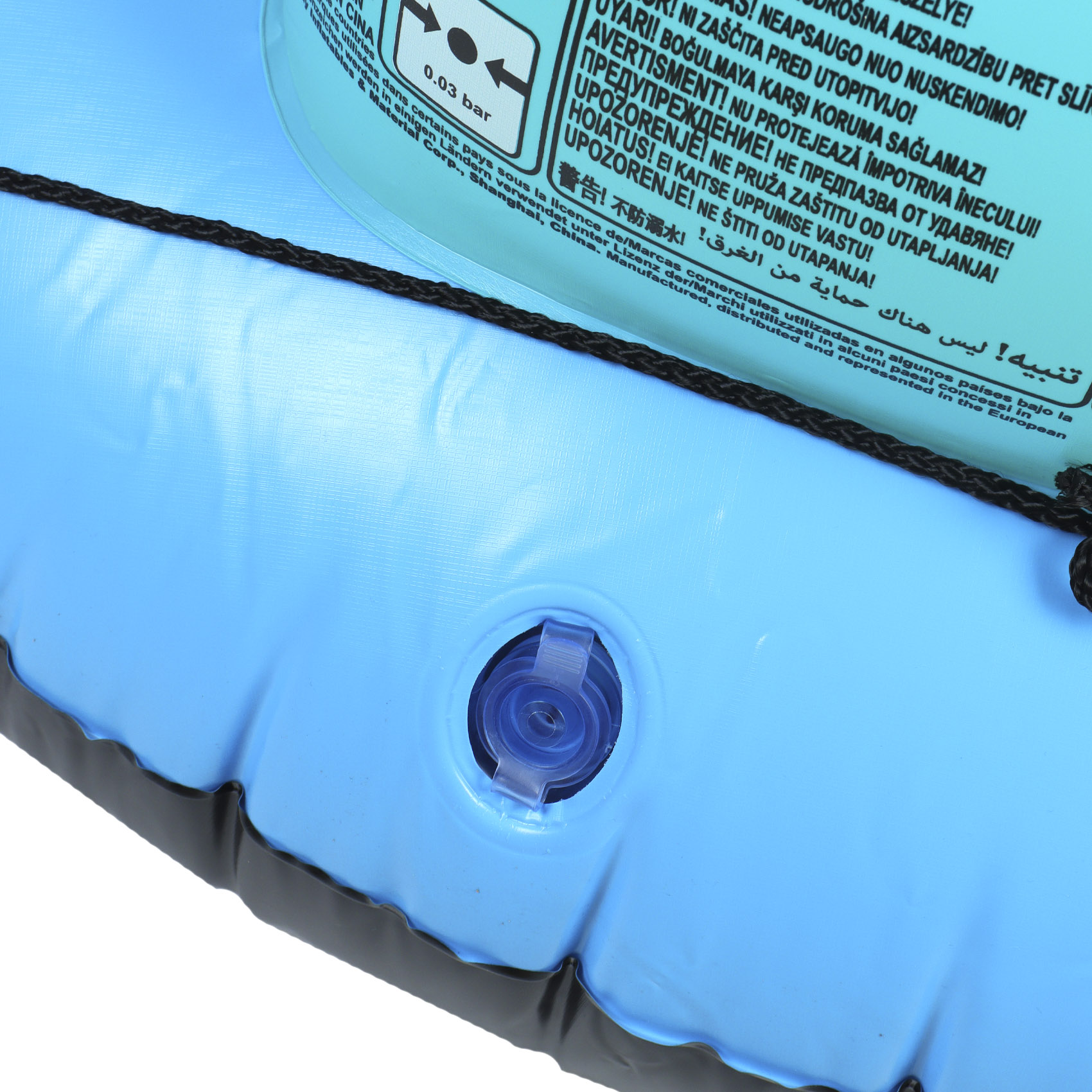 Круг надувной Bestway с ручками голубой 119см, фото 7