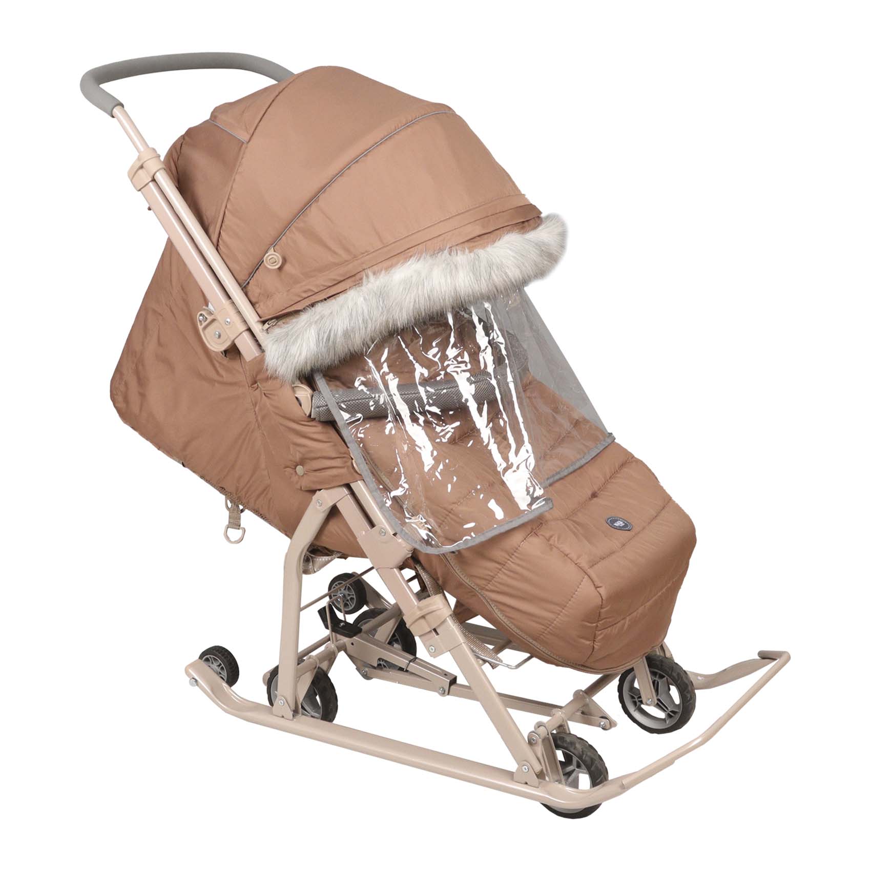 

Коляска-санки комбинированная прогулочная бежевая