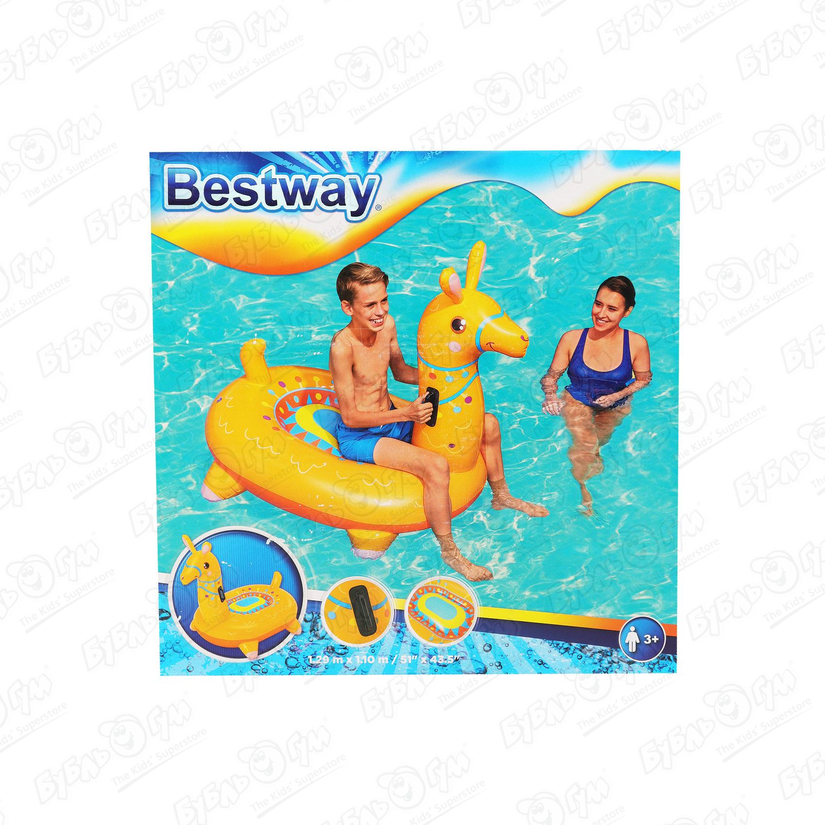 Игрушка Bestway надувная Лама 129х110см надувная игрушка bestway 41434 лама желтая 9052