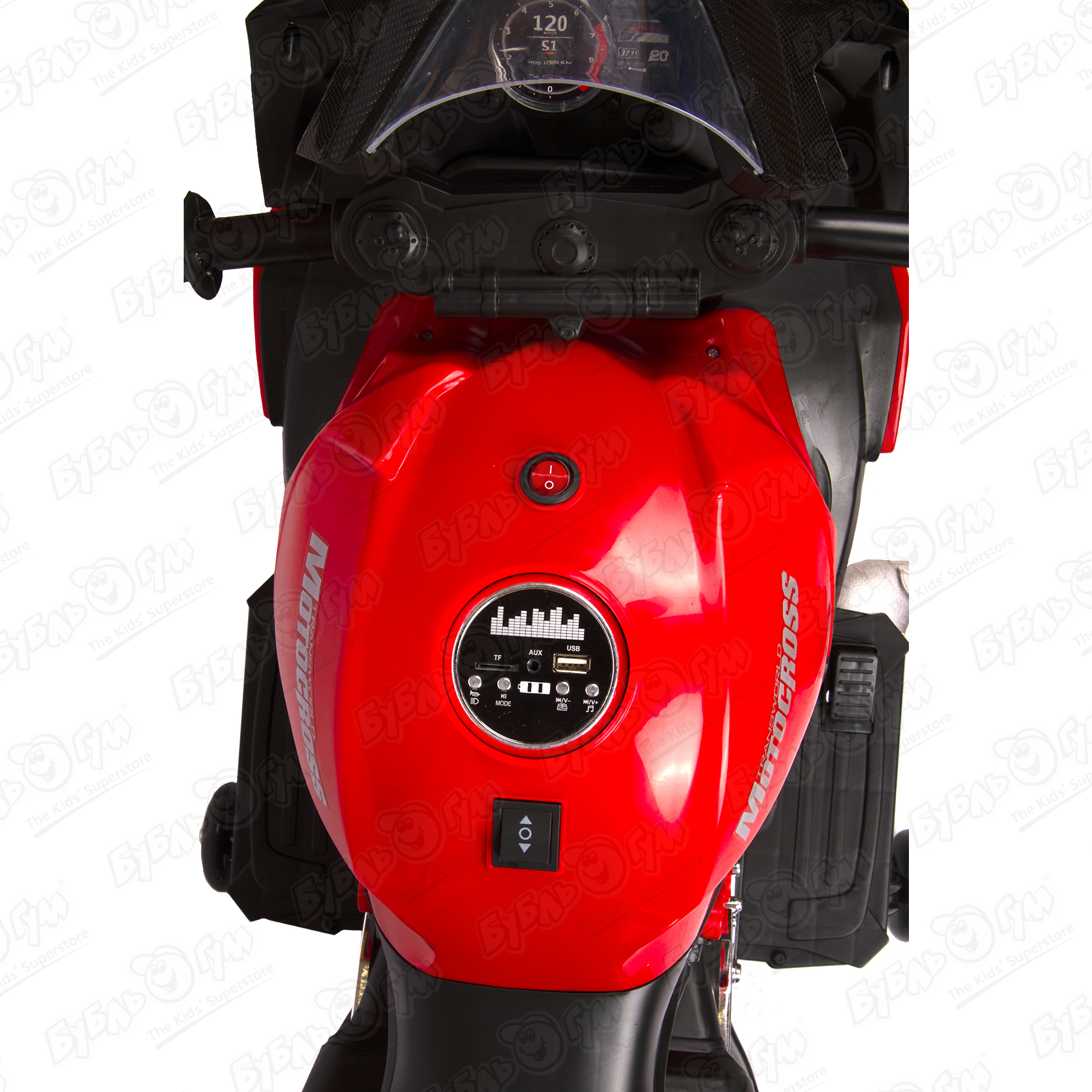 Мотоцикл H2R аккумуляторный черно-красный - фото 14