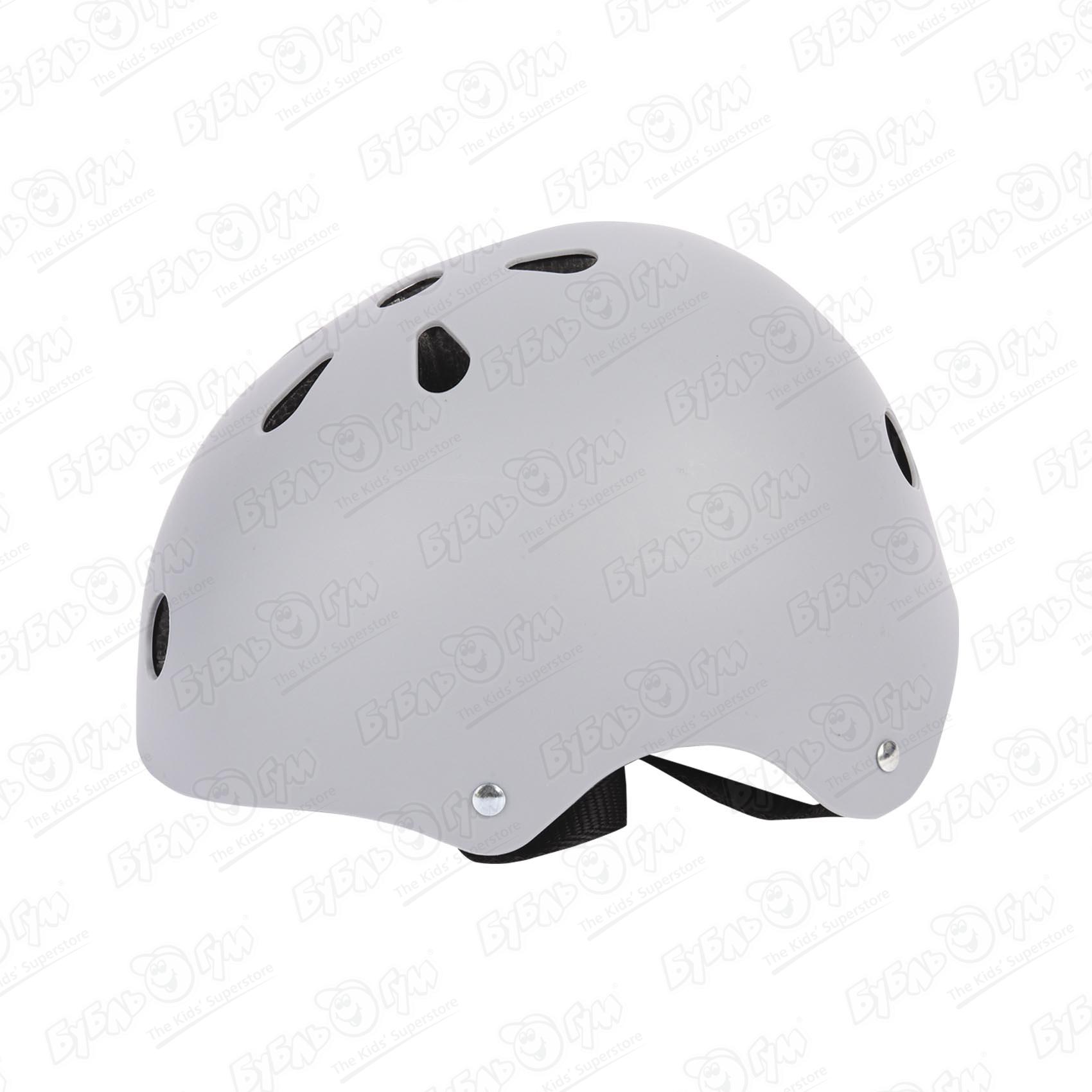 Шлем ROLLO PRO скейтбордный серый размер 50-56 - фото 6