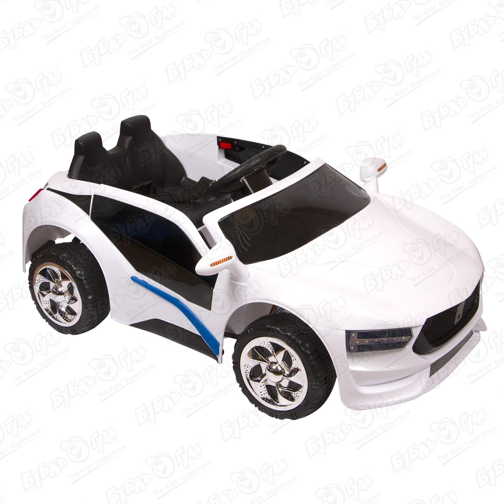 Автомобиль аккумуляторный с синими полосками черно-белый автомобиль аккумуляторный buggy