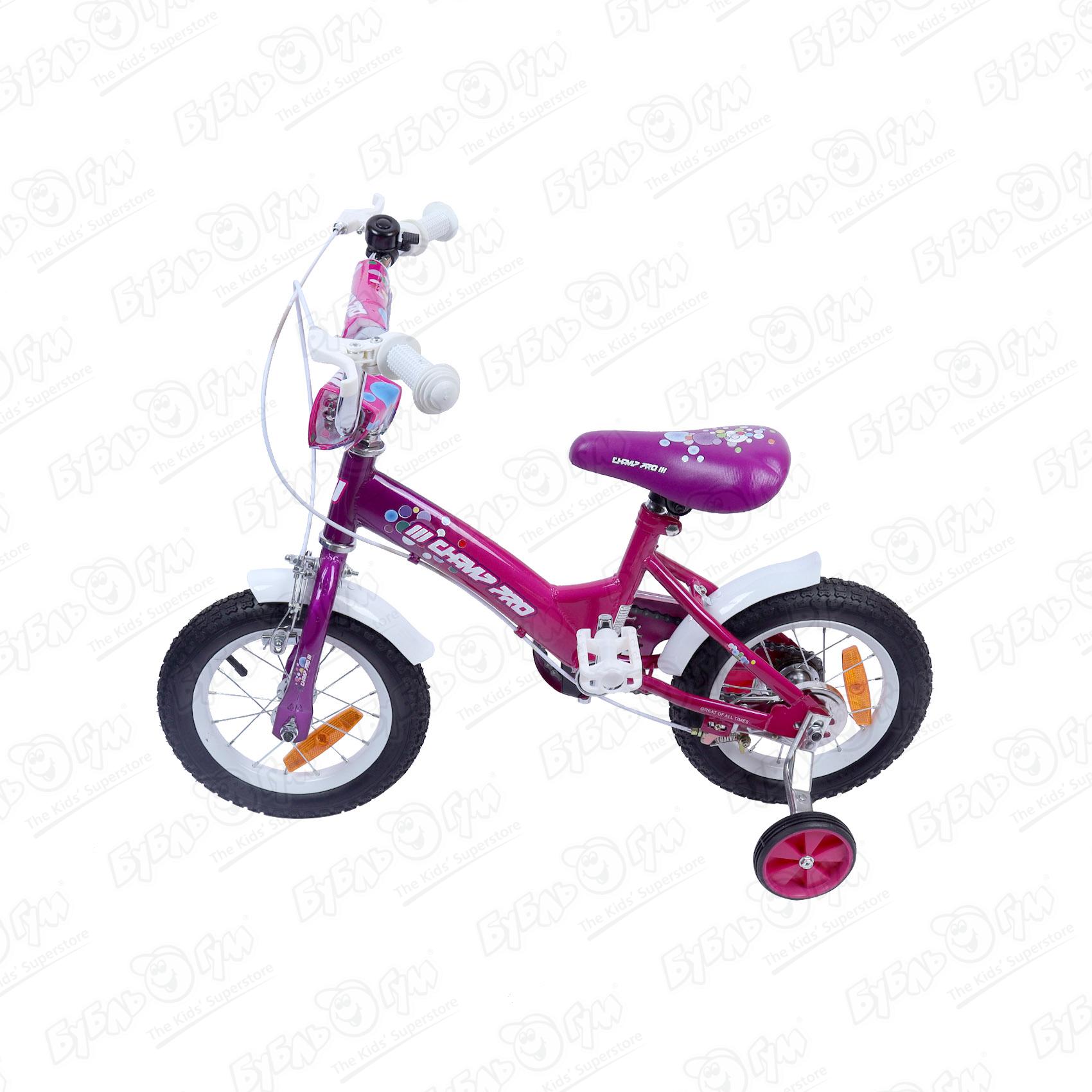 Велосипед Champ Pro G12 детский четырехколесный розовый - фото 2