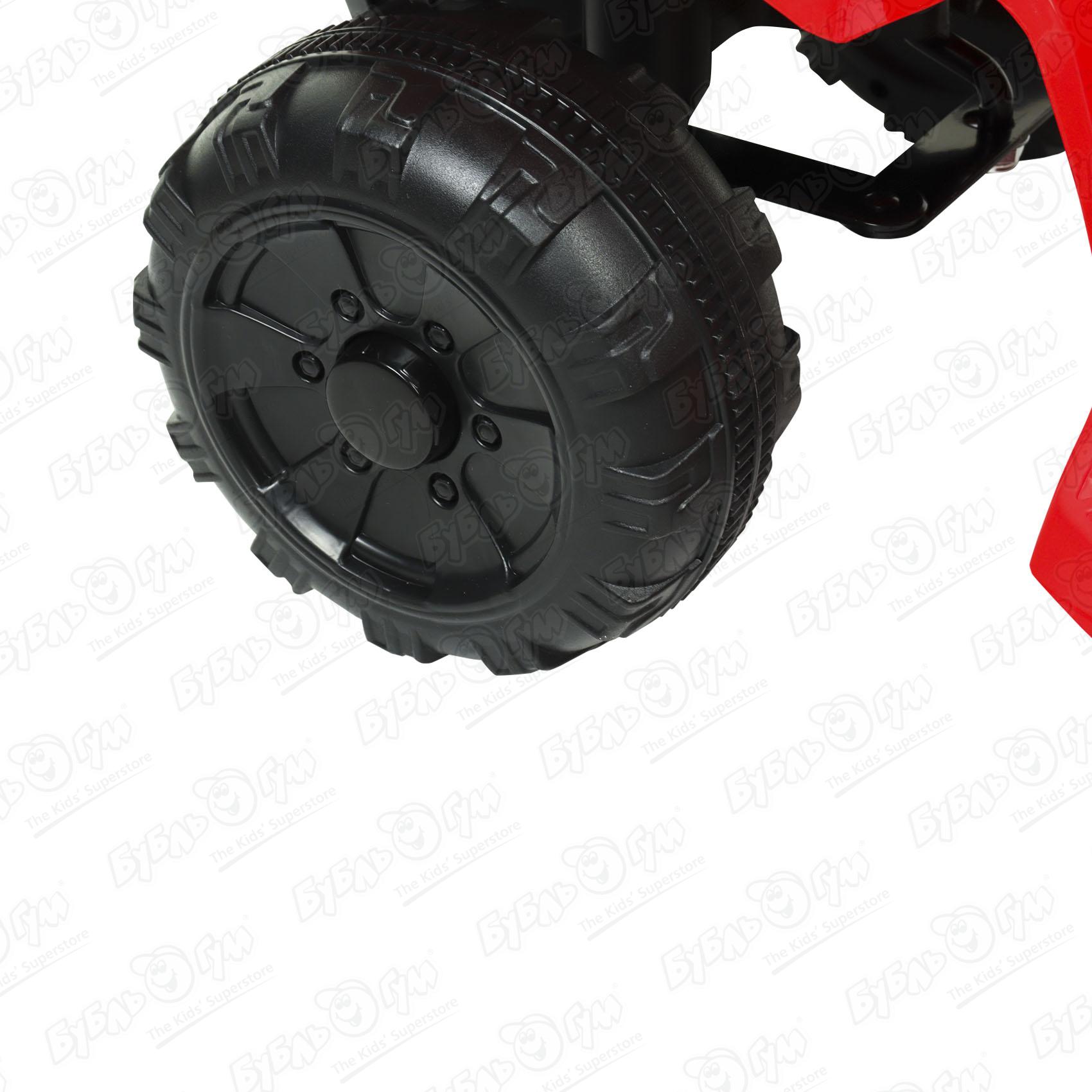 Квадроцикл детский аккумуляторный Champion ATV красно-черный, цвет красный - фото 11