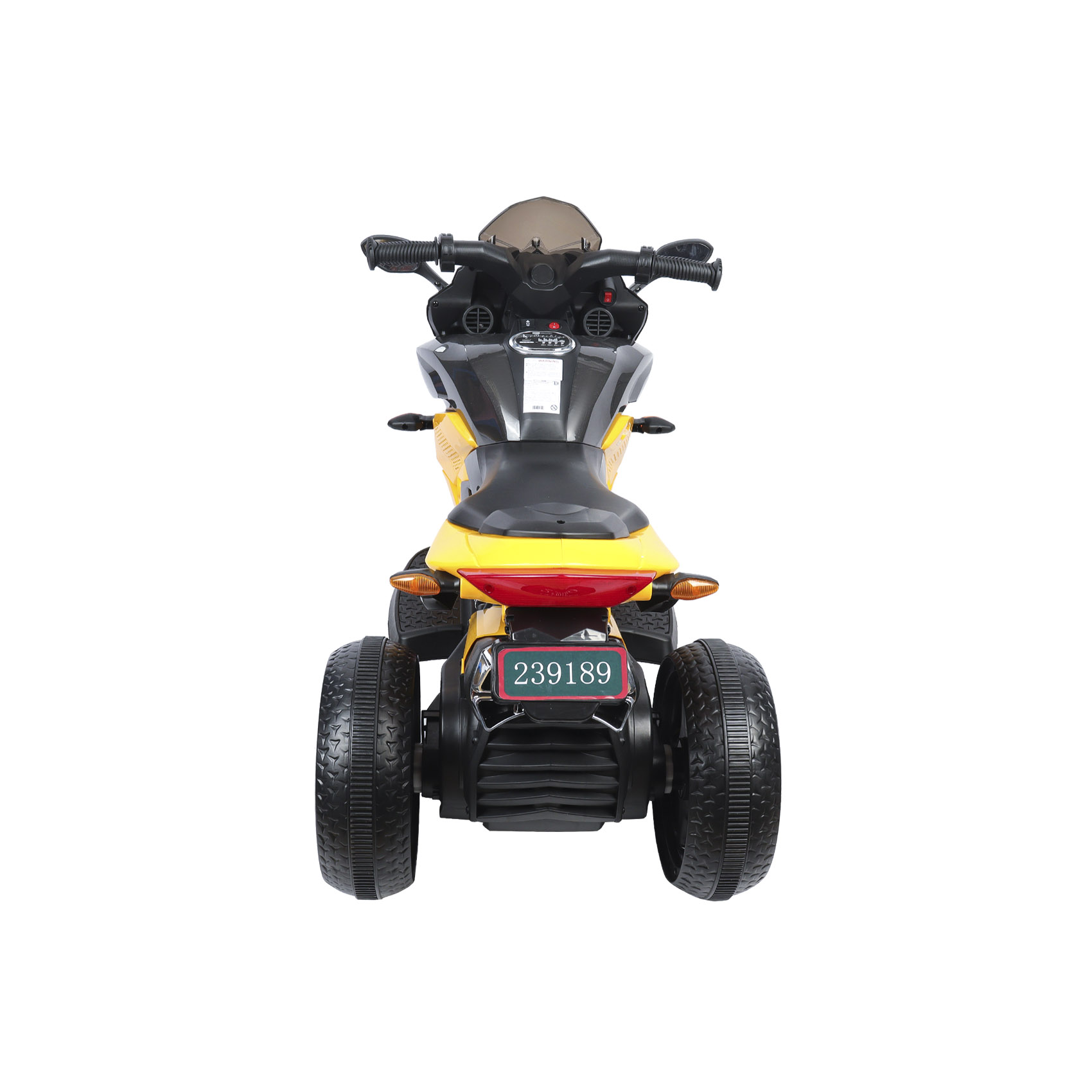 Мотоцикл детский 3-х колесный аккумуляторный, цвет желтый - фото 6