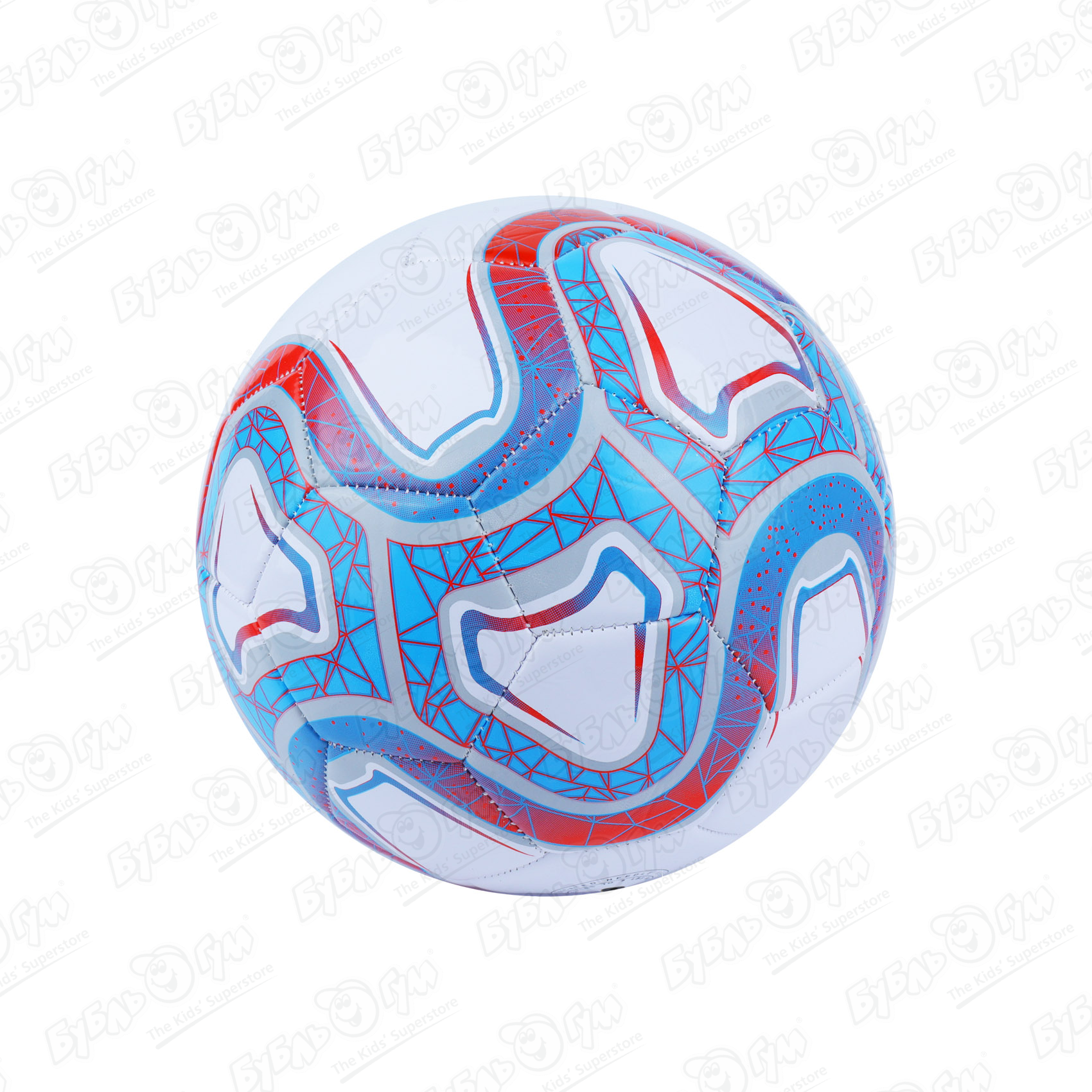 Мяч футбольный белый с черно-оранжевыми вставками, размер 5 - фото 1