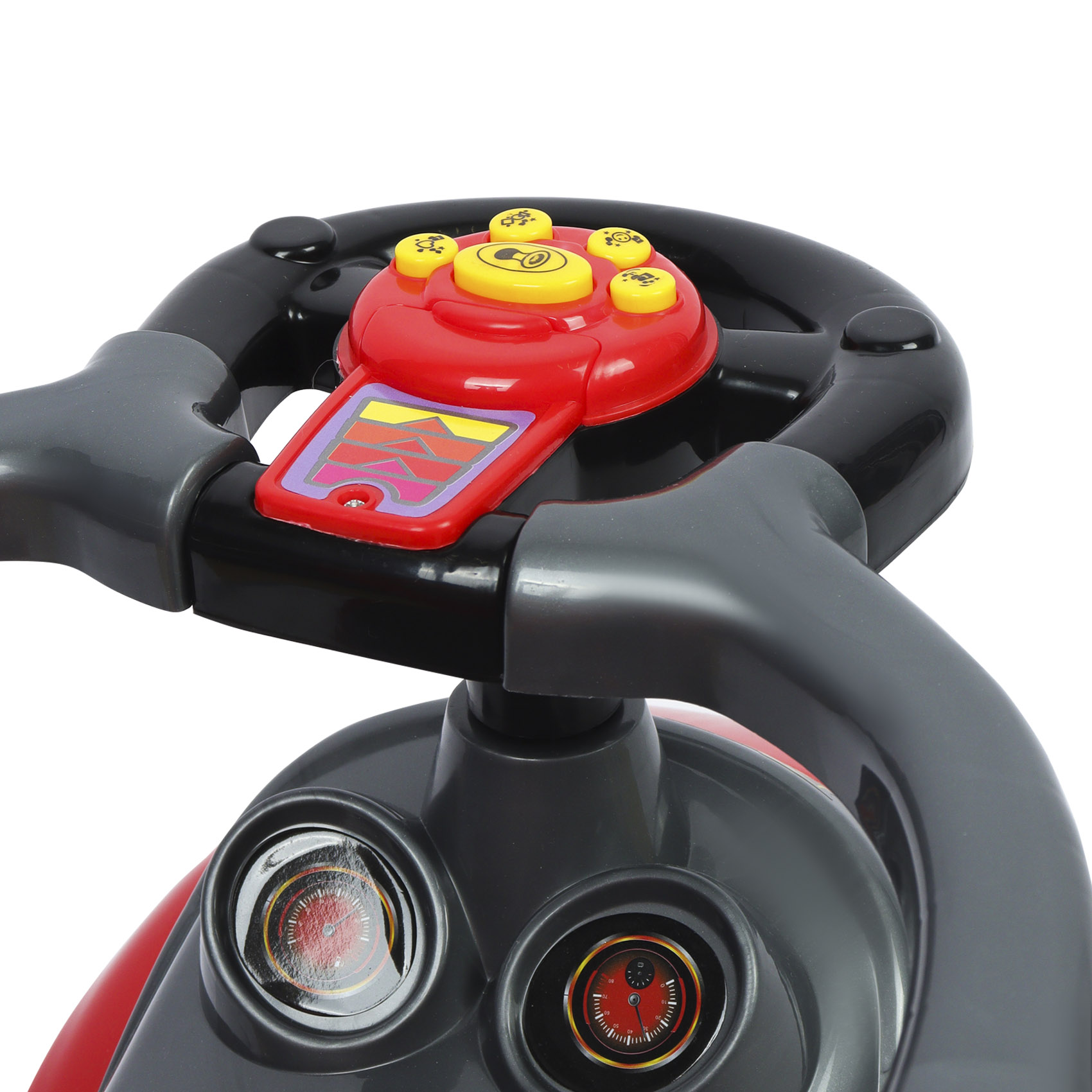 Машина каталка с ручкой красная, фото 11