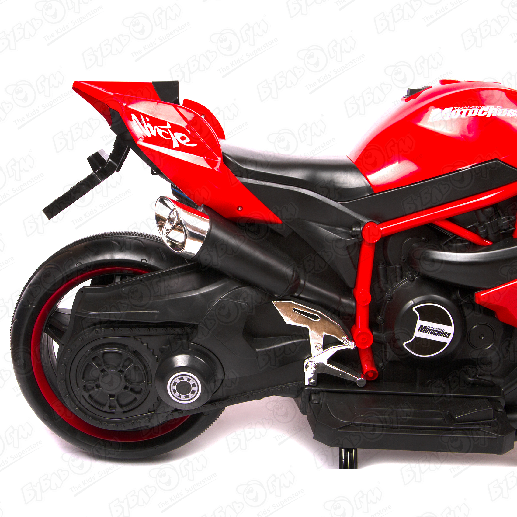 Мотоцикл H2R аккумуляторный черно-красный - фото 11
