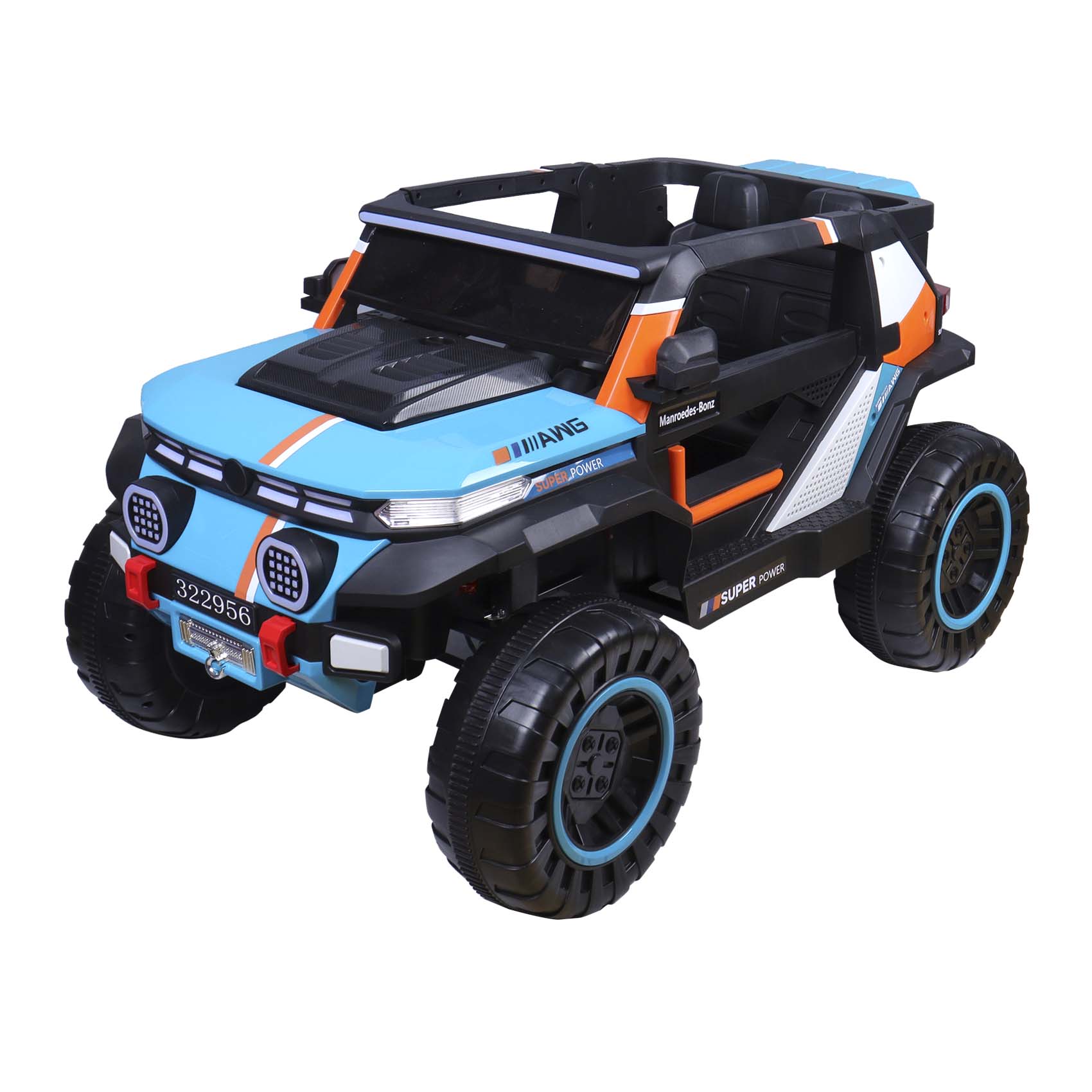 

Автомобиль аккумуляторный с подсветкой черно-голубой с 3лет