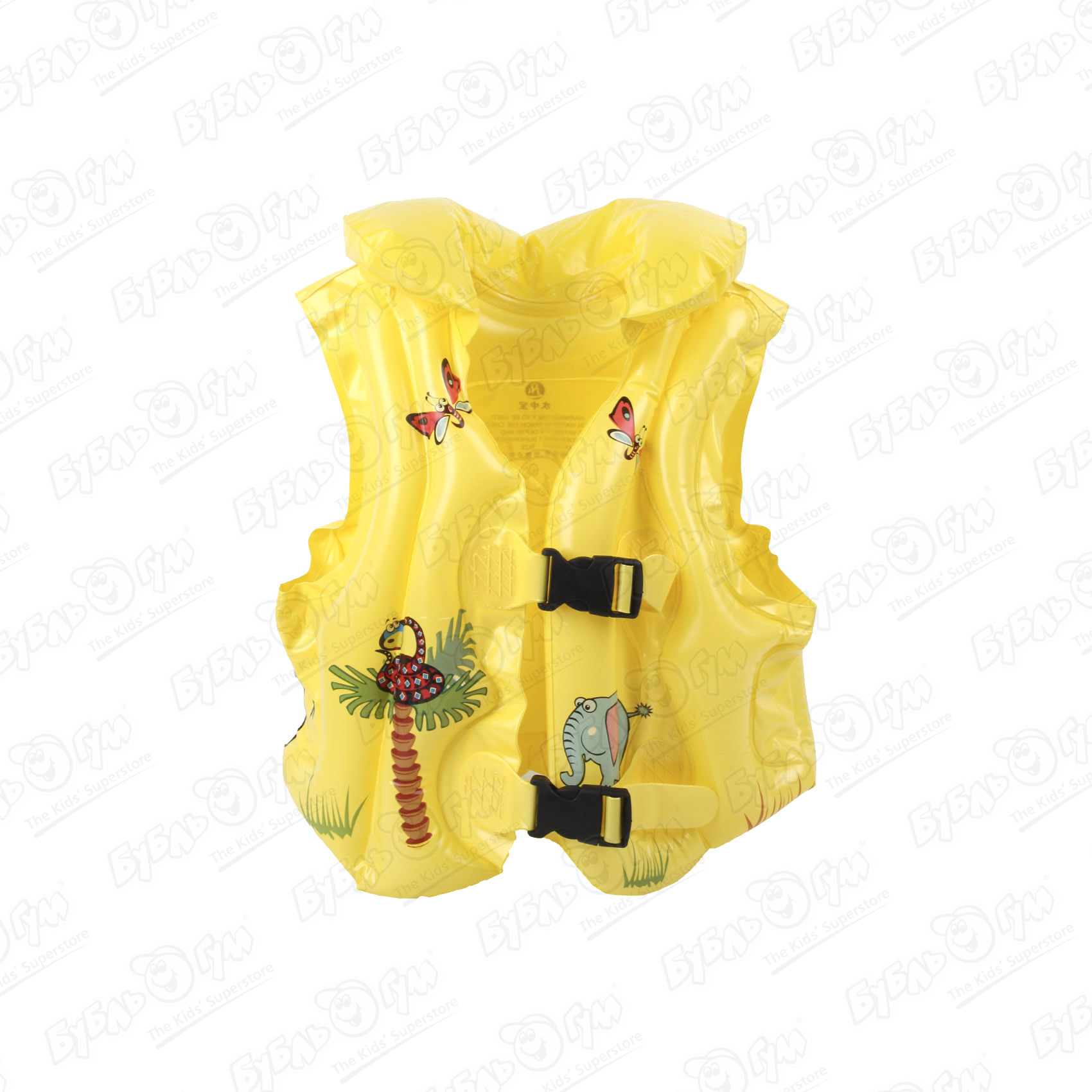 Жилет надувной SWIM VEST для плавания с принтом в воротником в ассортименте жилет надувной swim vest для плавания с узором в ассортименте