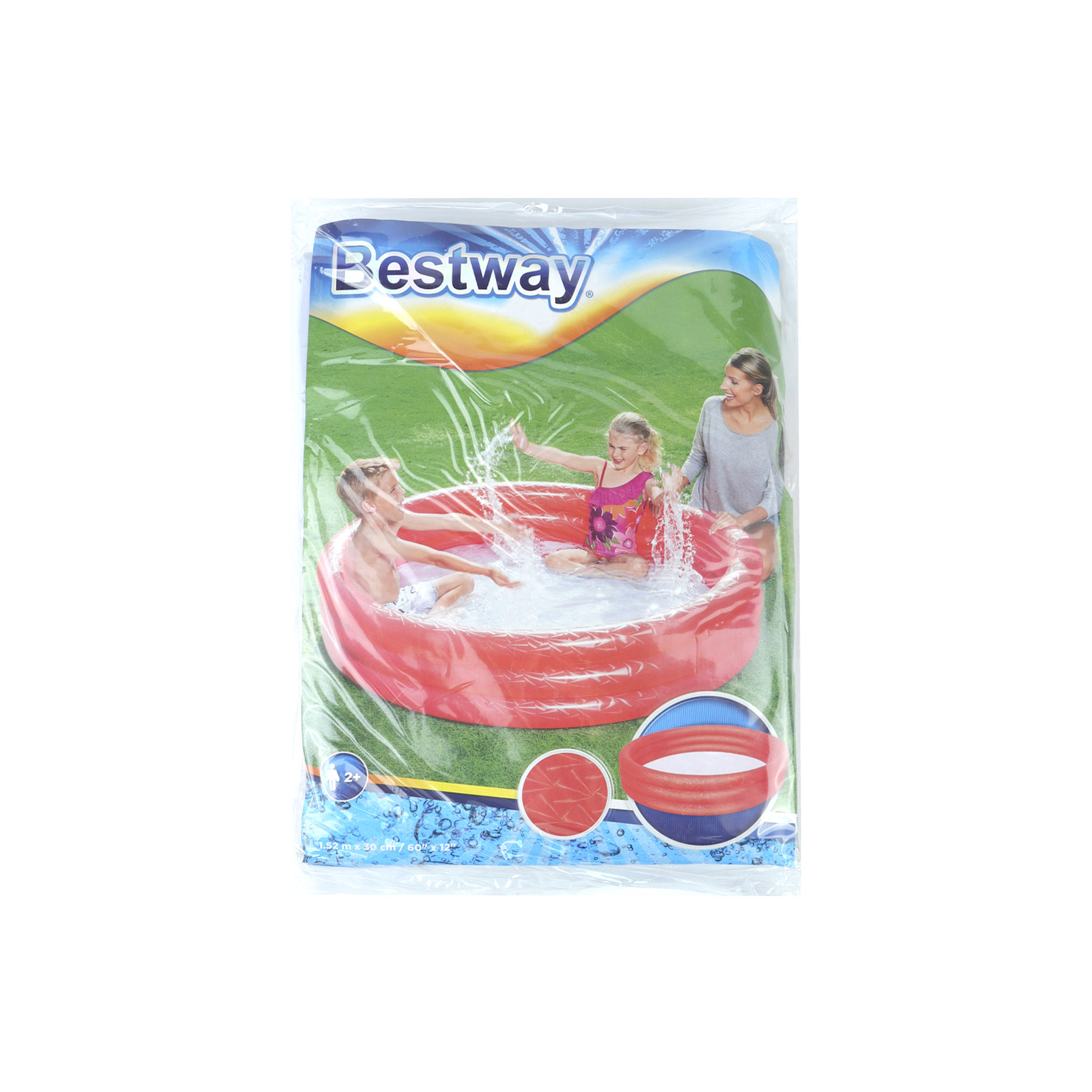 Бассейн надувной Bestway красный 152х30см, фото 7