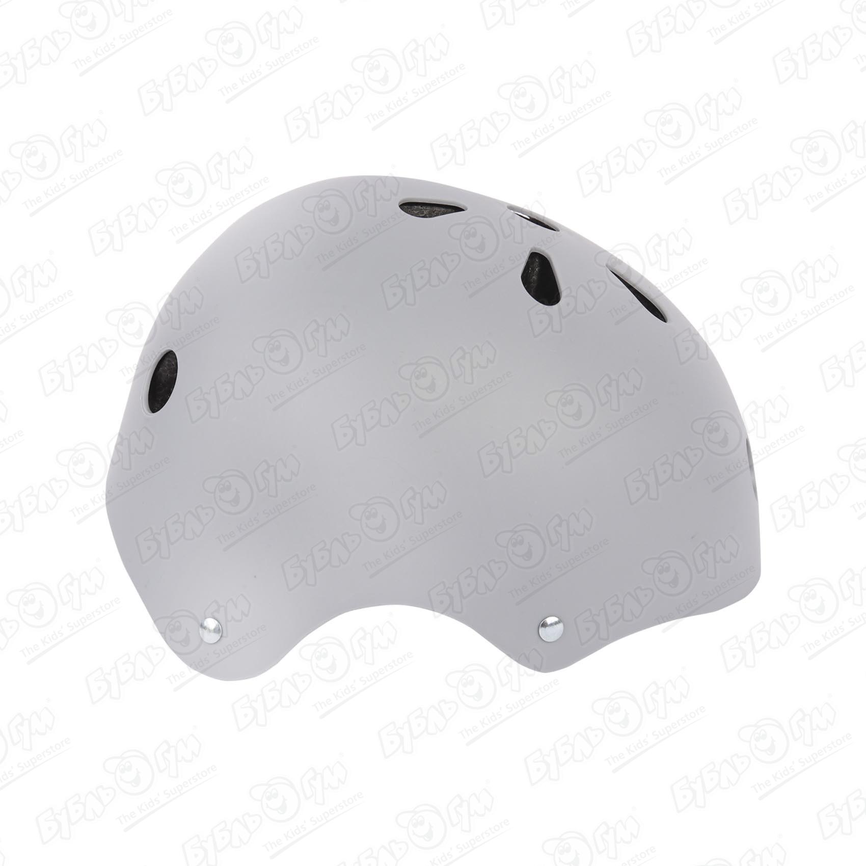 Шлем ROLLO PRO скейтбордный серый размер 50-56 - фото 3