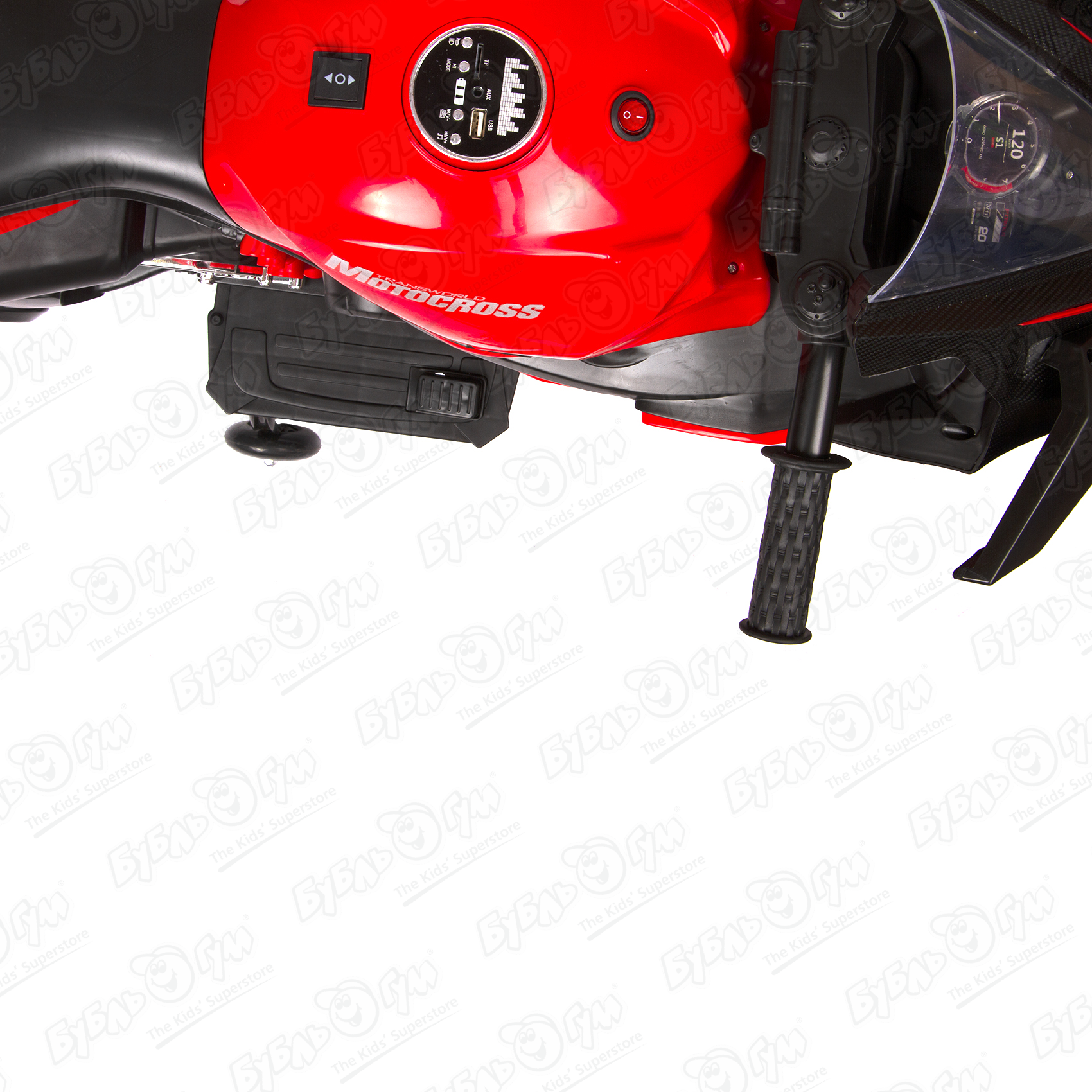 Мотоцикл H2R аккумуляторный черно-красный - фото 16