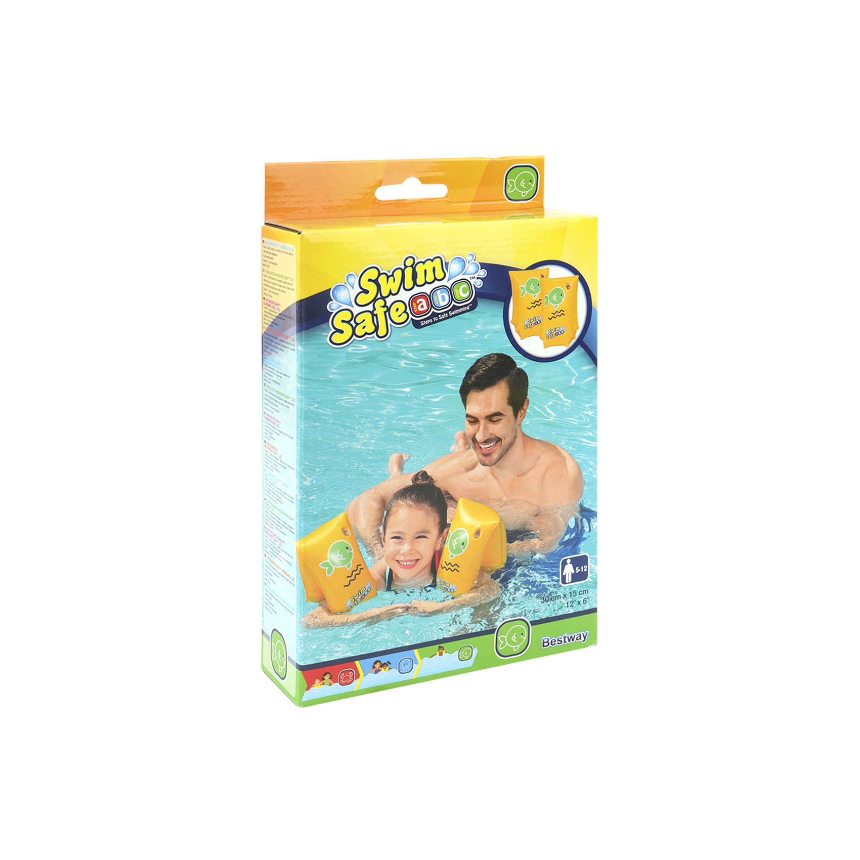 Нарукавники для плавания Bestway с рыбками желтые 30х5см, фото 6