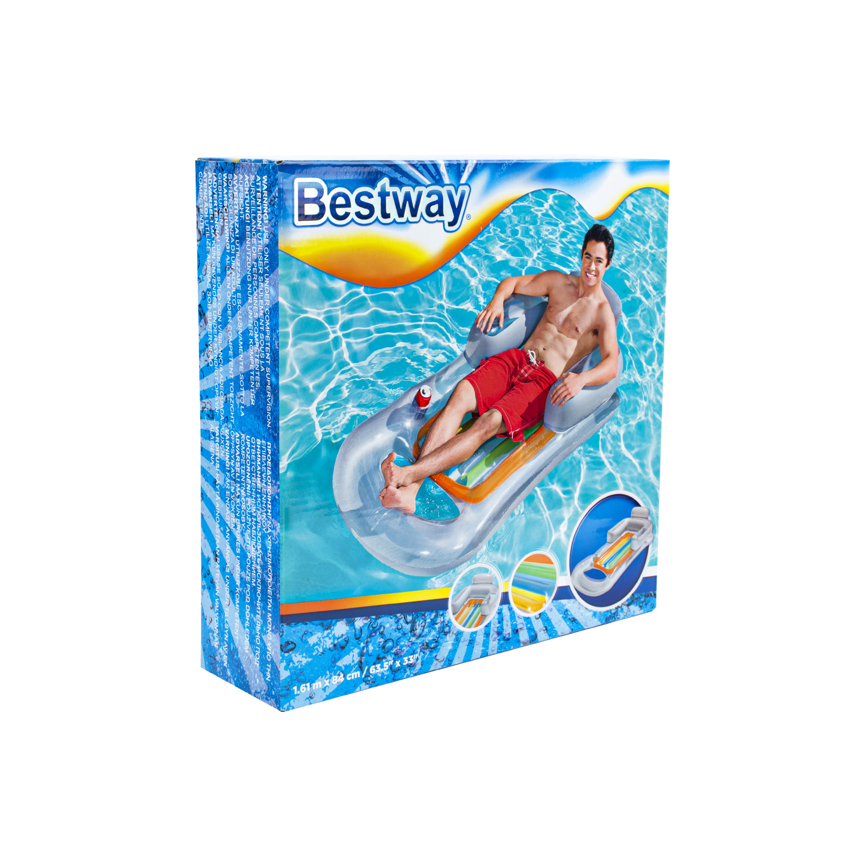 Матрас надувной Bestway для отдыха на воде 161х84см, фото 11