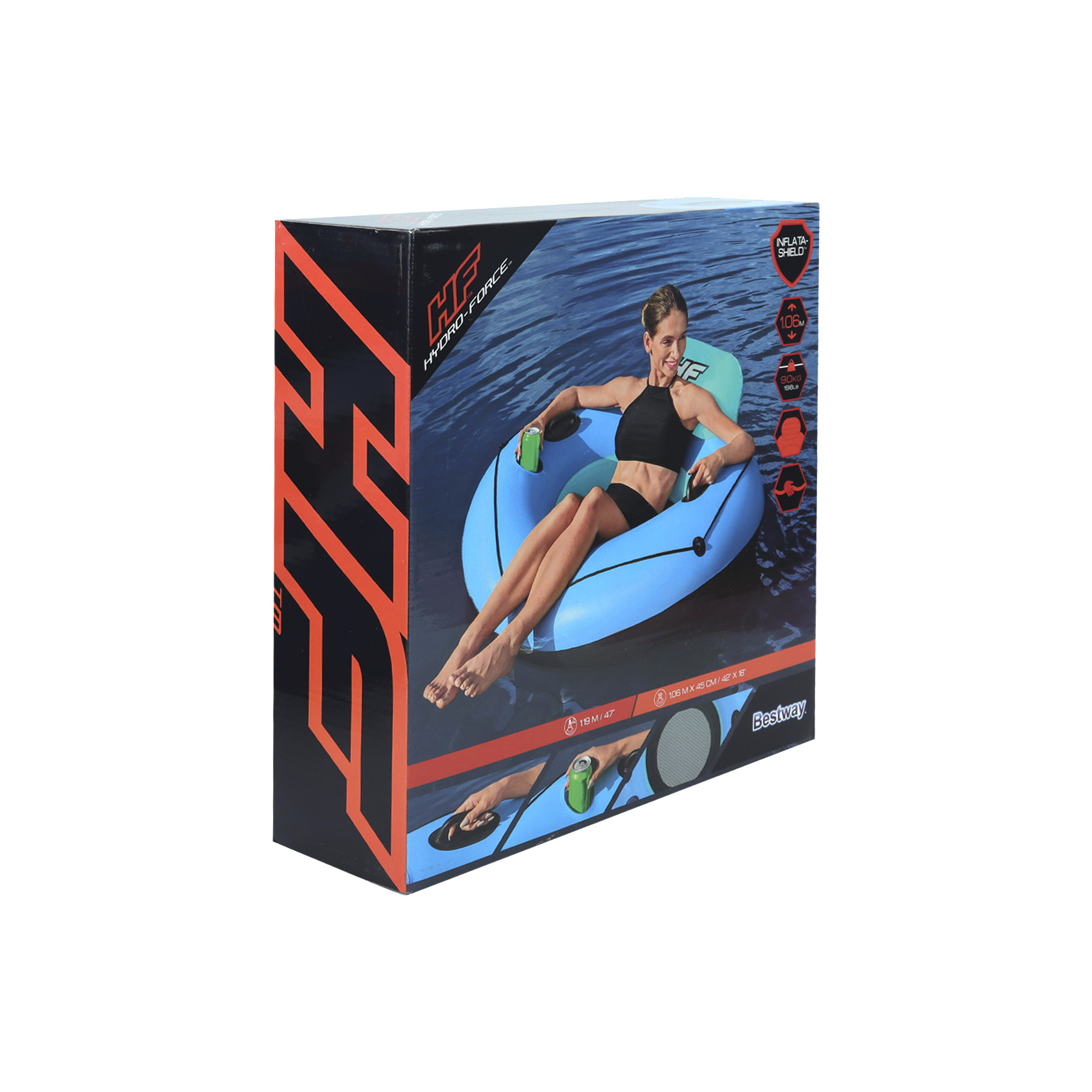 Круг надувной Bestway с ручками голубой 119см, фото 11