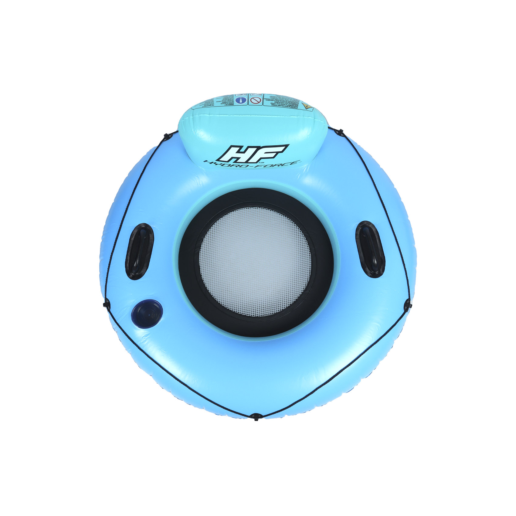 Круг надувной Bestway с ручками голубой 119см, фото 4