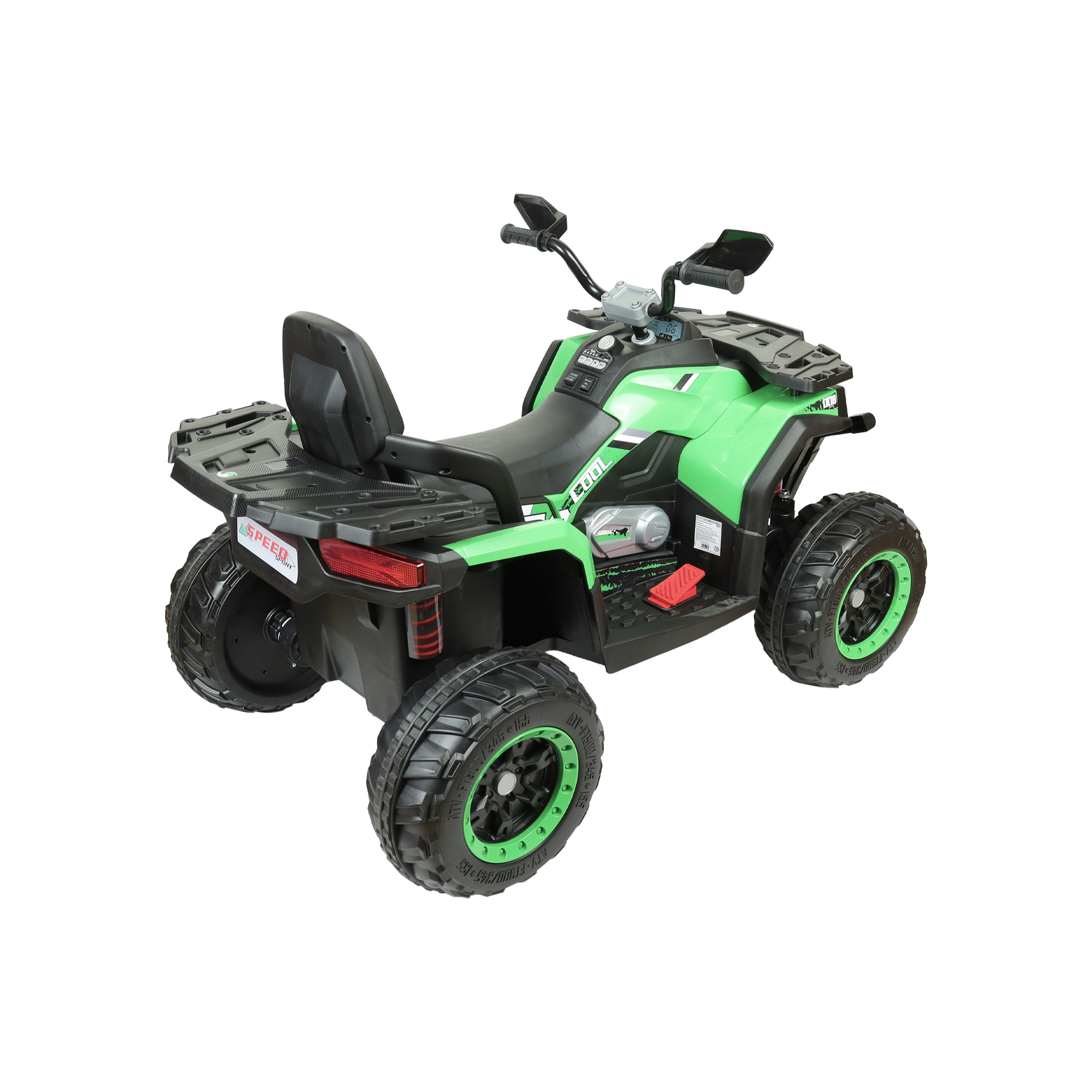 Квадроцикл аккумуляторный черно-зеленый - фото 6