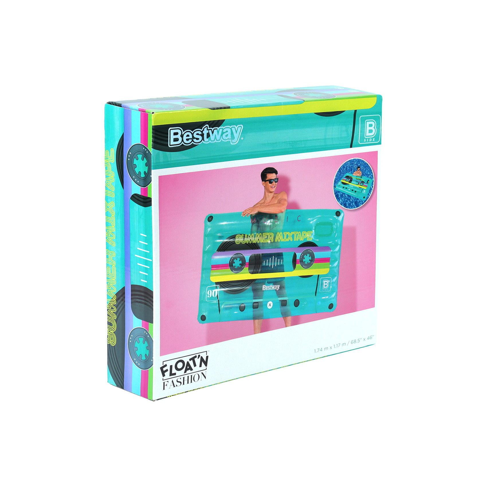 Матрас надувной Bestway Ретро бит 174х117см, фото 10