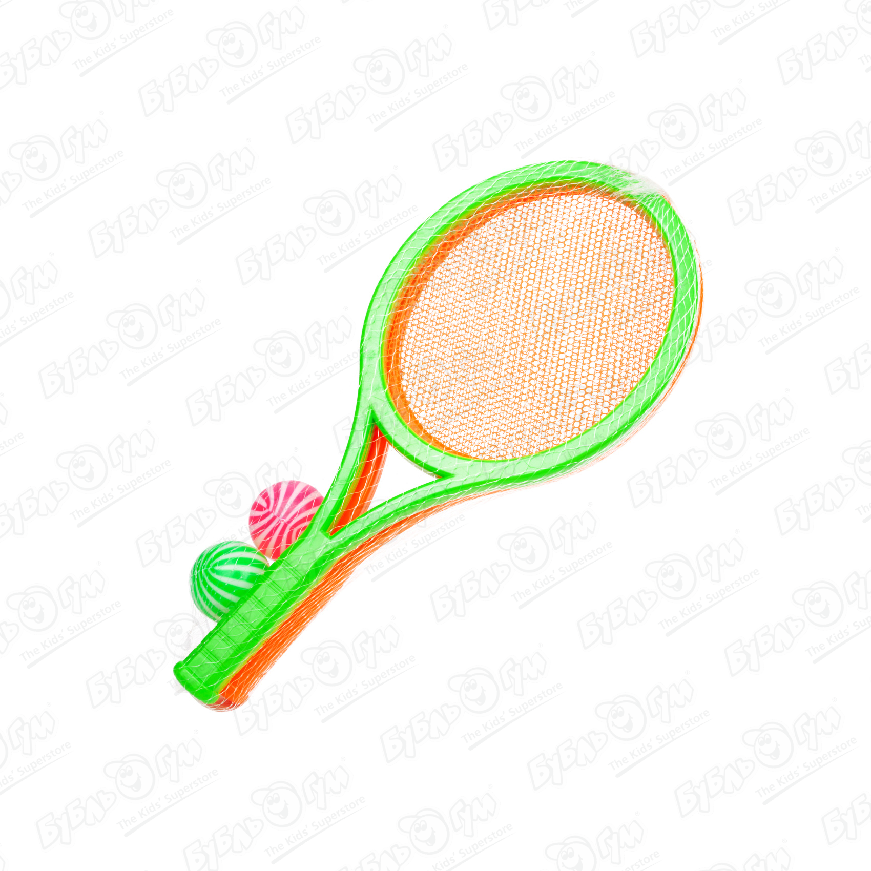 Набор настольный теннис детский оранжево-зеленый в ассортименте - фото 4