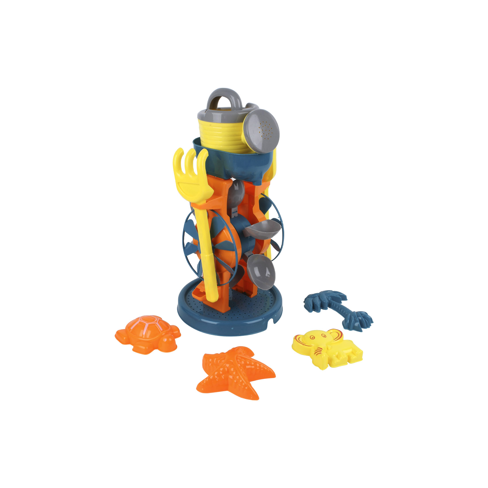 

Набор песочный Карусель с формочками лейкой и инструментами 6предметов