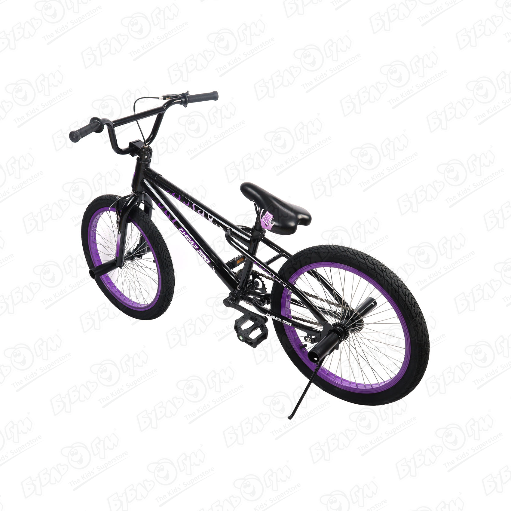 Велосипед Champ Pro BMX B20 черно-фиолетовый, цвет черный - фото 5
