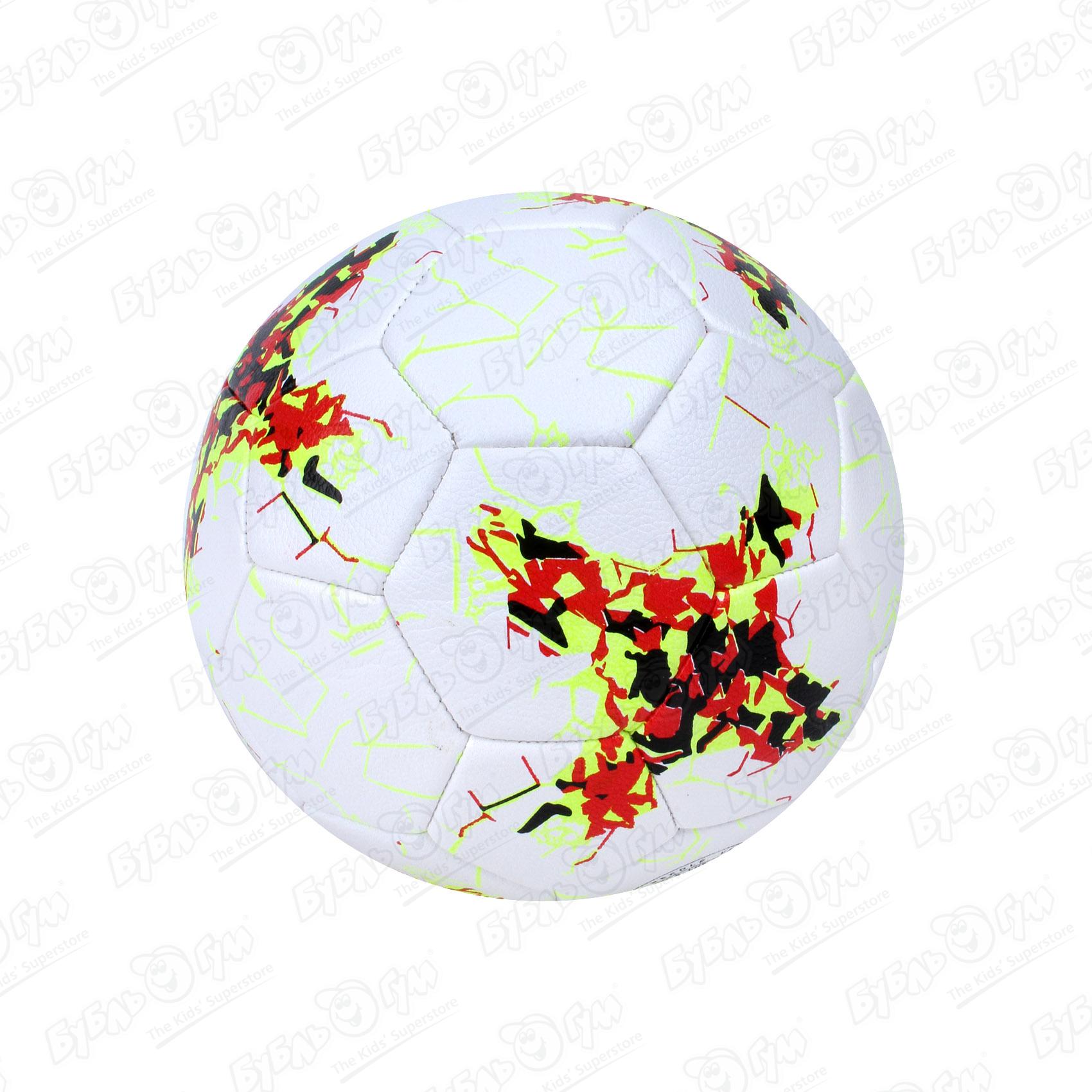 Мяч футбольный с красно-черными узорами в ассортименте, размер 5