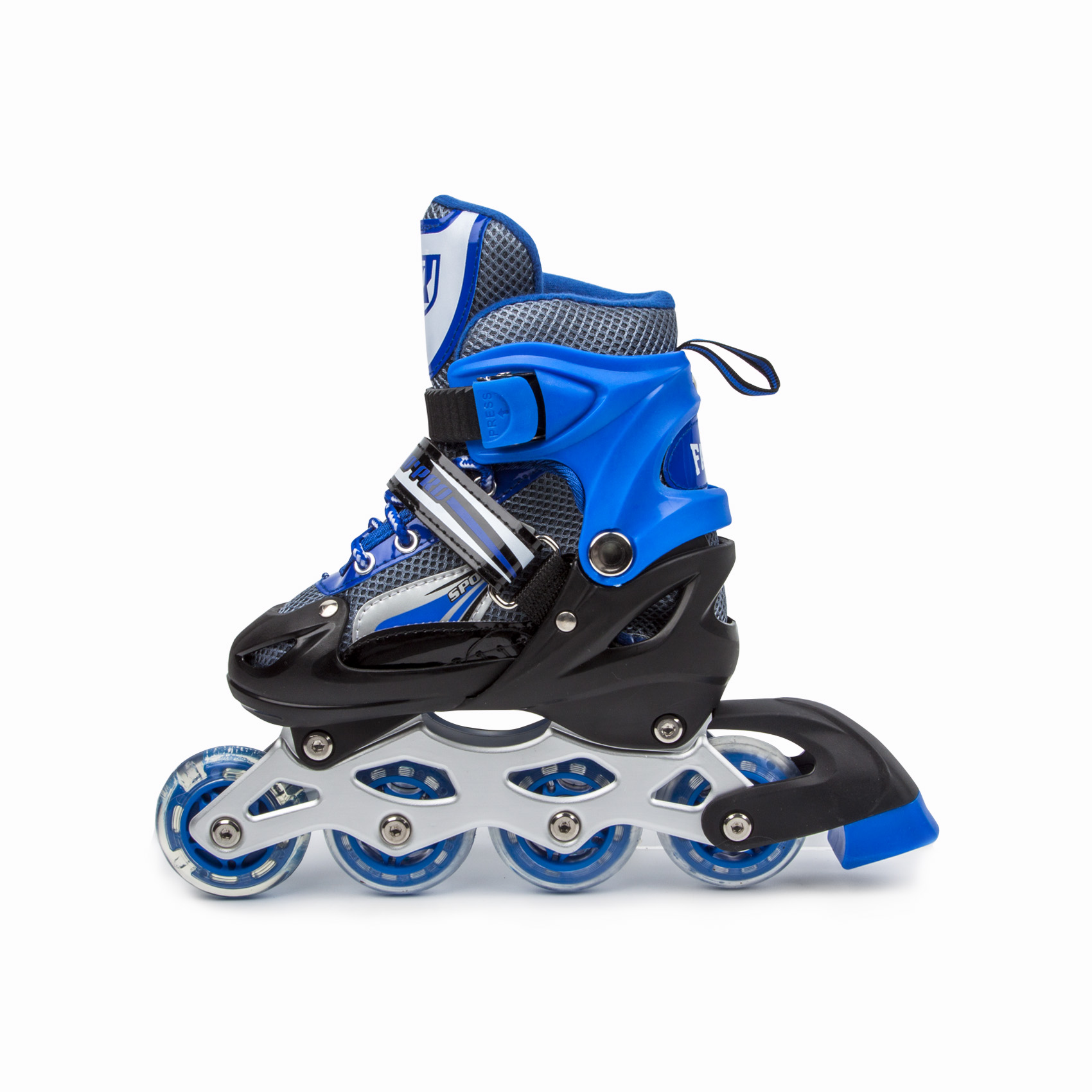 Коньки роликовые ROLLO PRO раздвижные черно-синие Rollo pro, фото 5