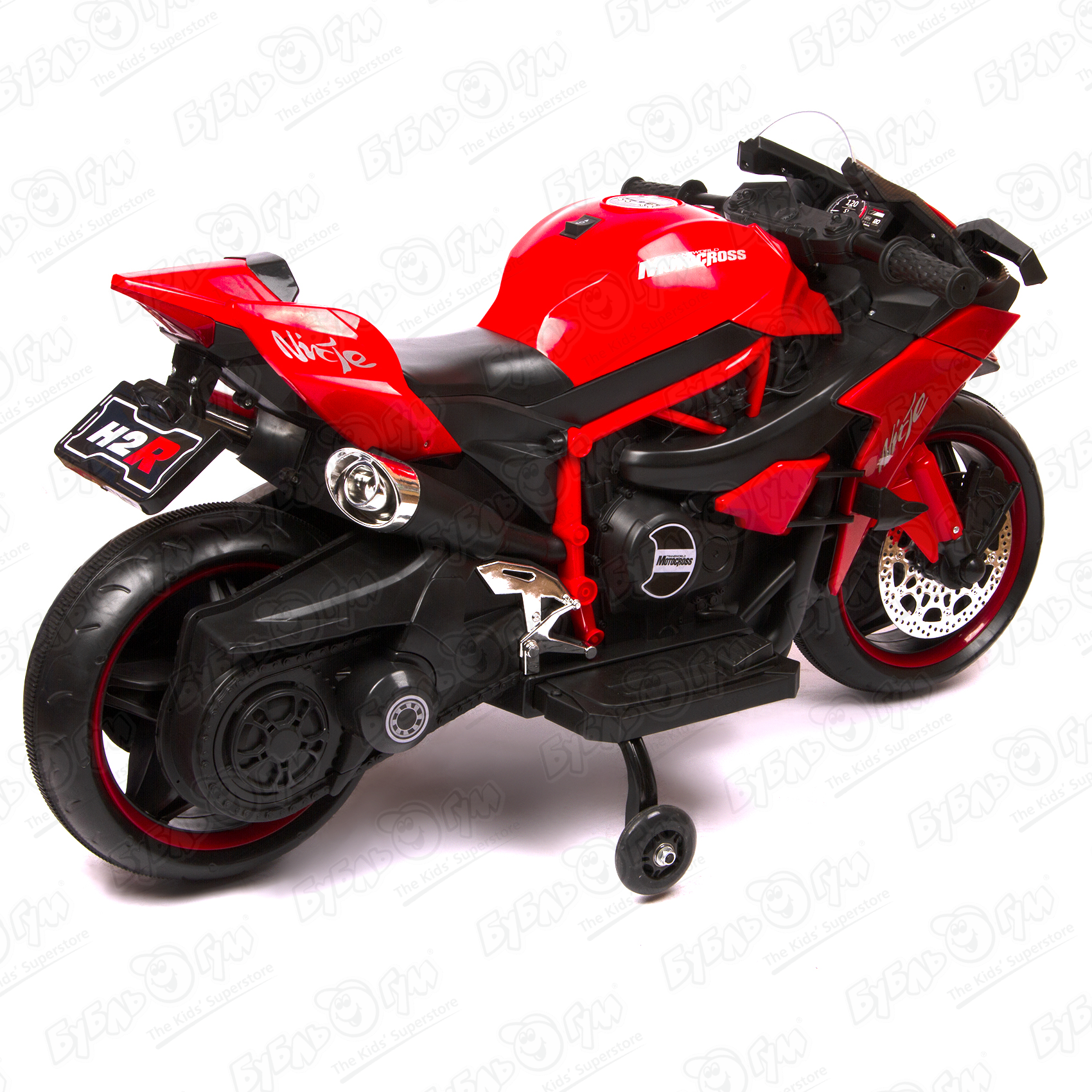 Мотоцикл H2R аккумуляторный черно-красный - фото 5