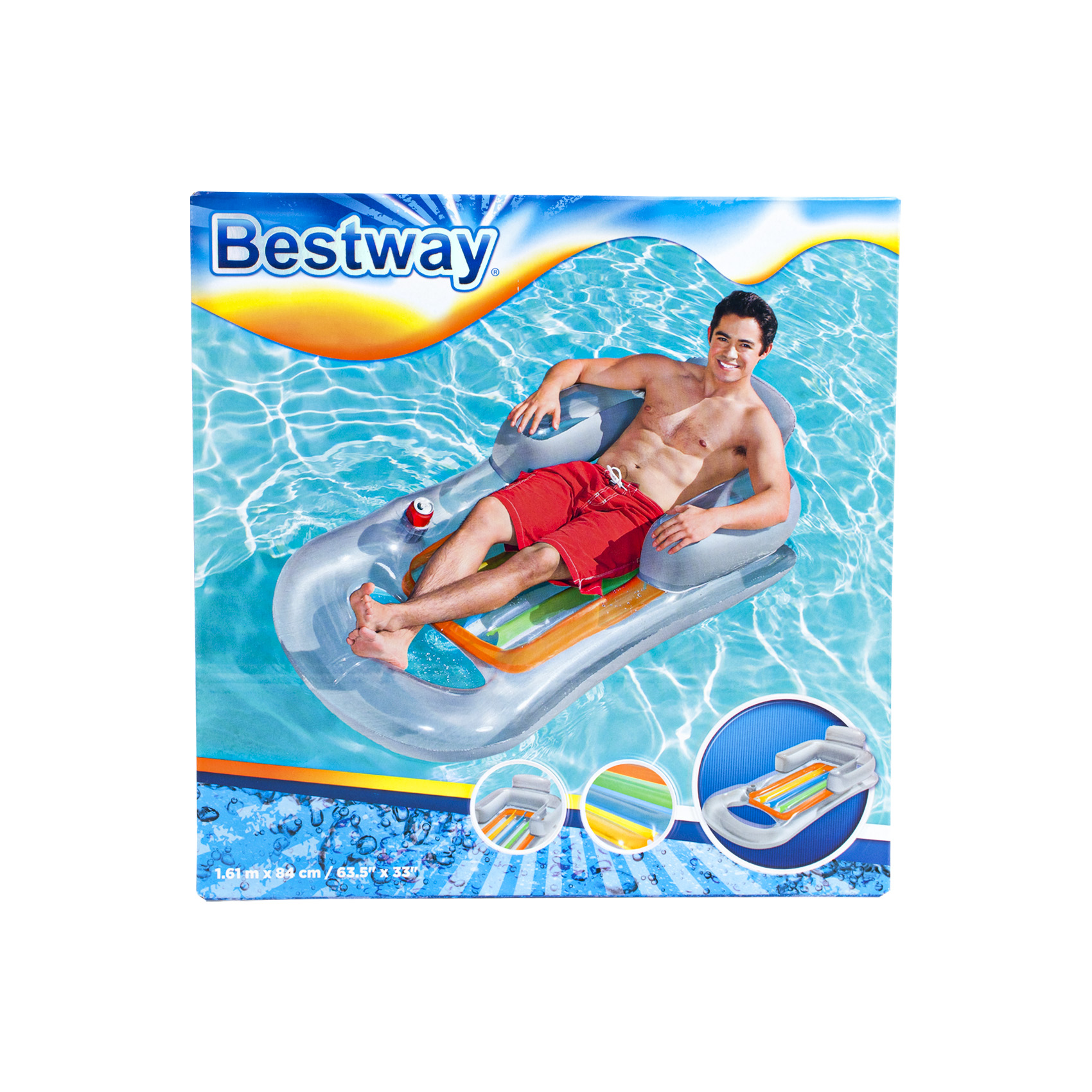 Матрас надувной Bestway для отдыха на воде 161х84см, фото 12