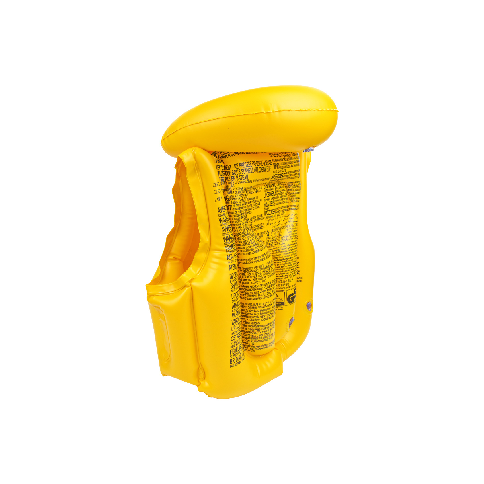 Жилет детский надувной Bestway желтый 51х46см, размер M, фото 6