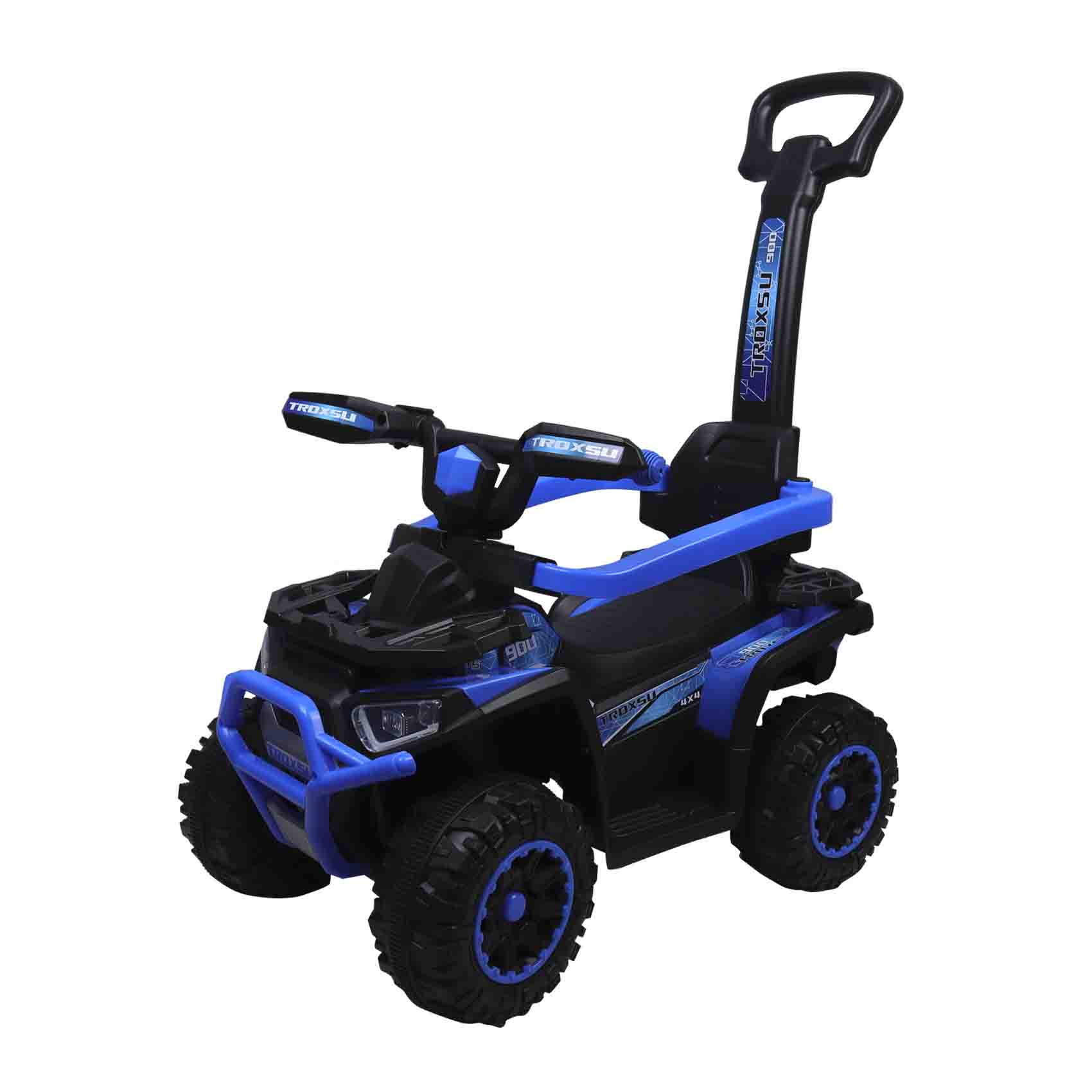 

Каталка Lanson Toys Квадроцикл с ручкой с синими вставками черный