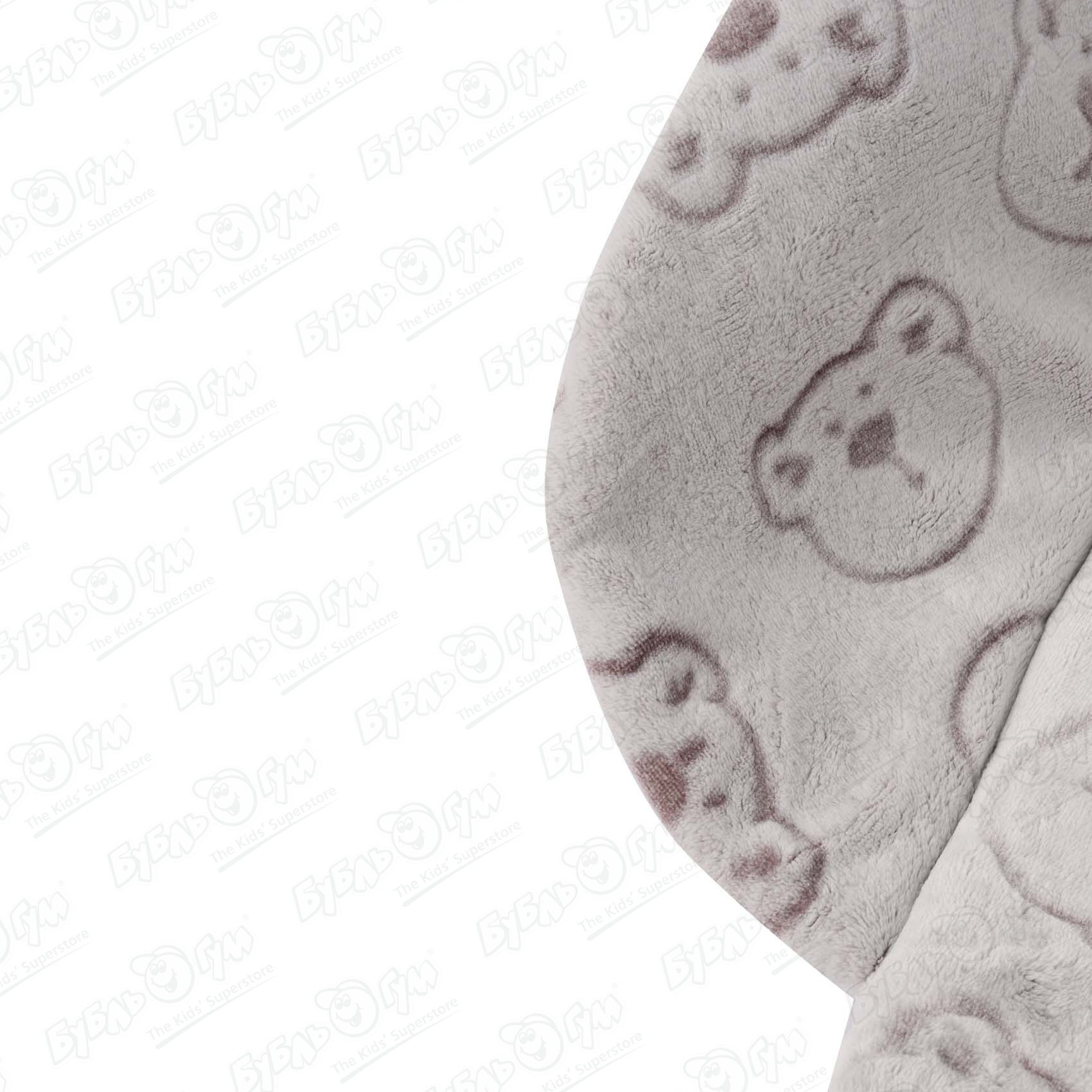 Сиденье-матрац для санок универсальное принт с медвежатами бежевый, цвет серый - фото 9