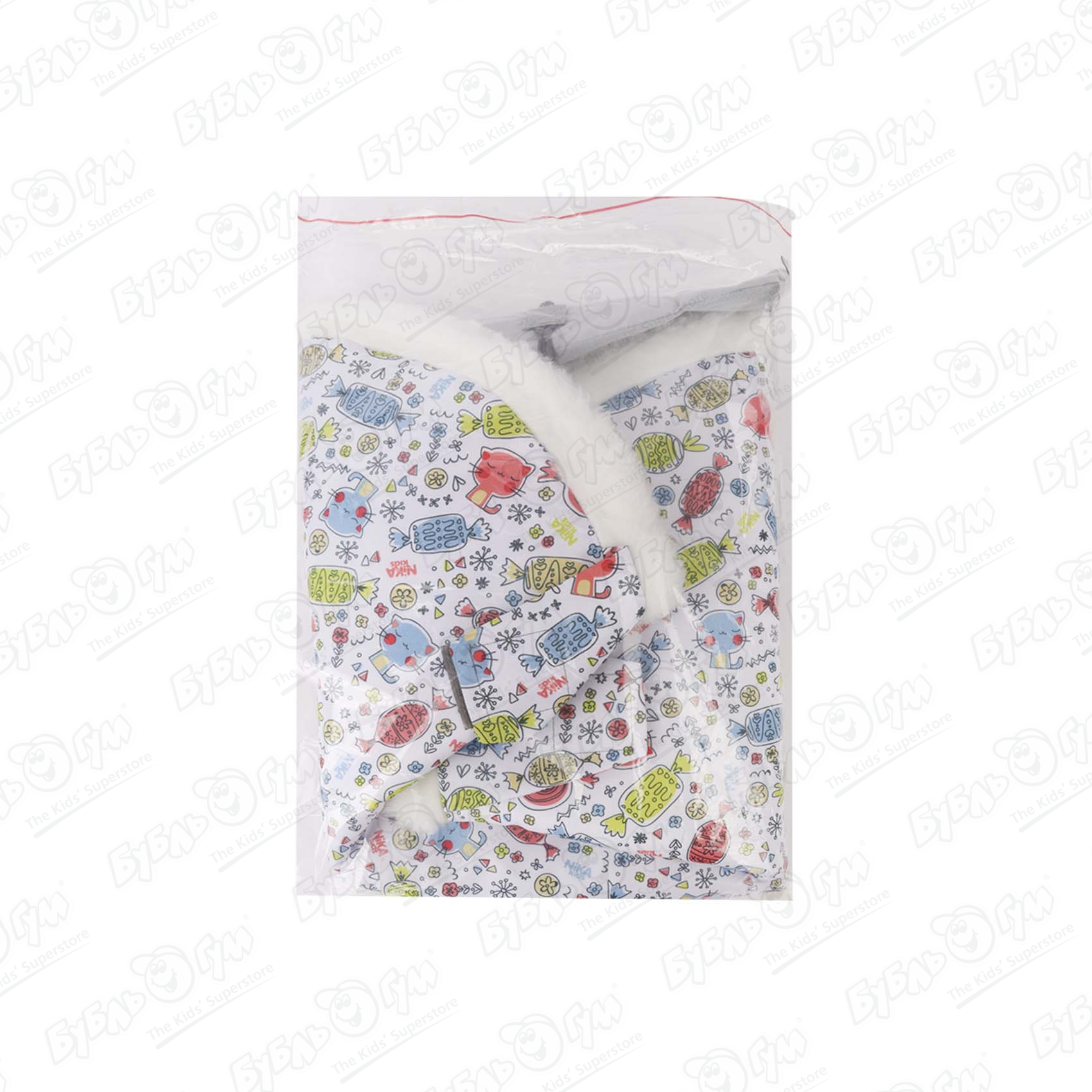 Сиденье-матрац для санок универсальное принт с конфетками, цвет белый - фото 11