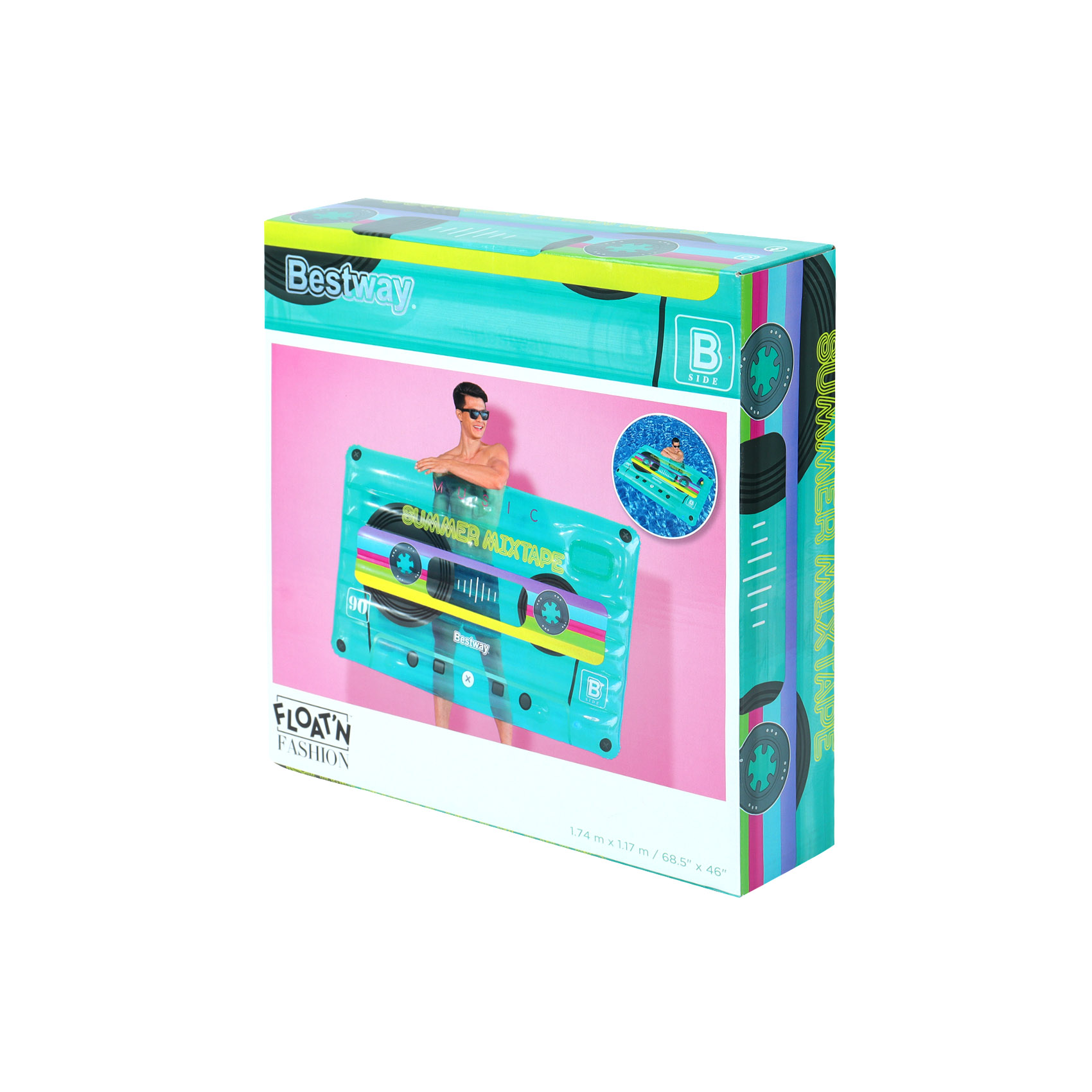 Матрас надувной Bestway Ретро бит 174х117см, фото 11