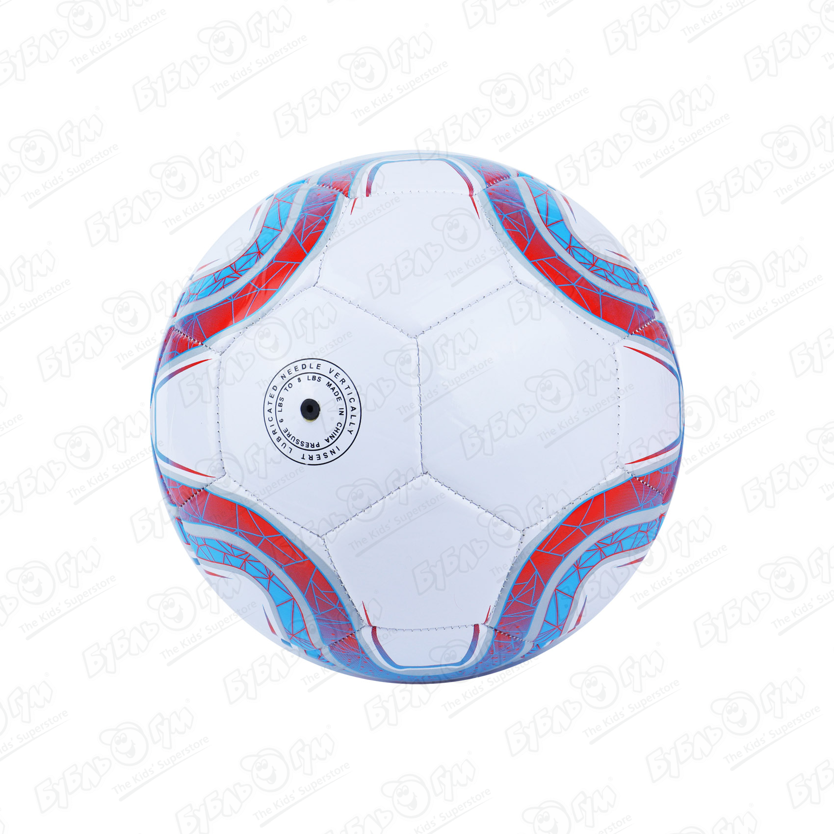 Мяч футбольный белый с черно-оранжевыми вставками, размер 5 - фото 2