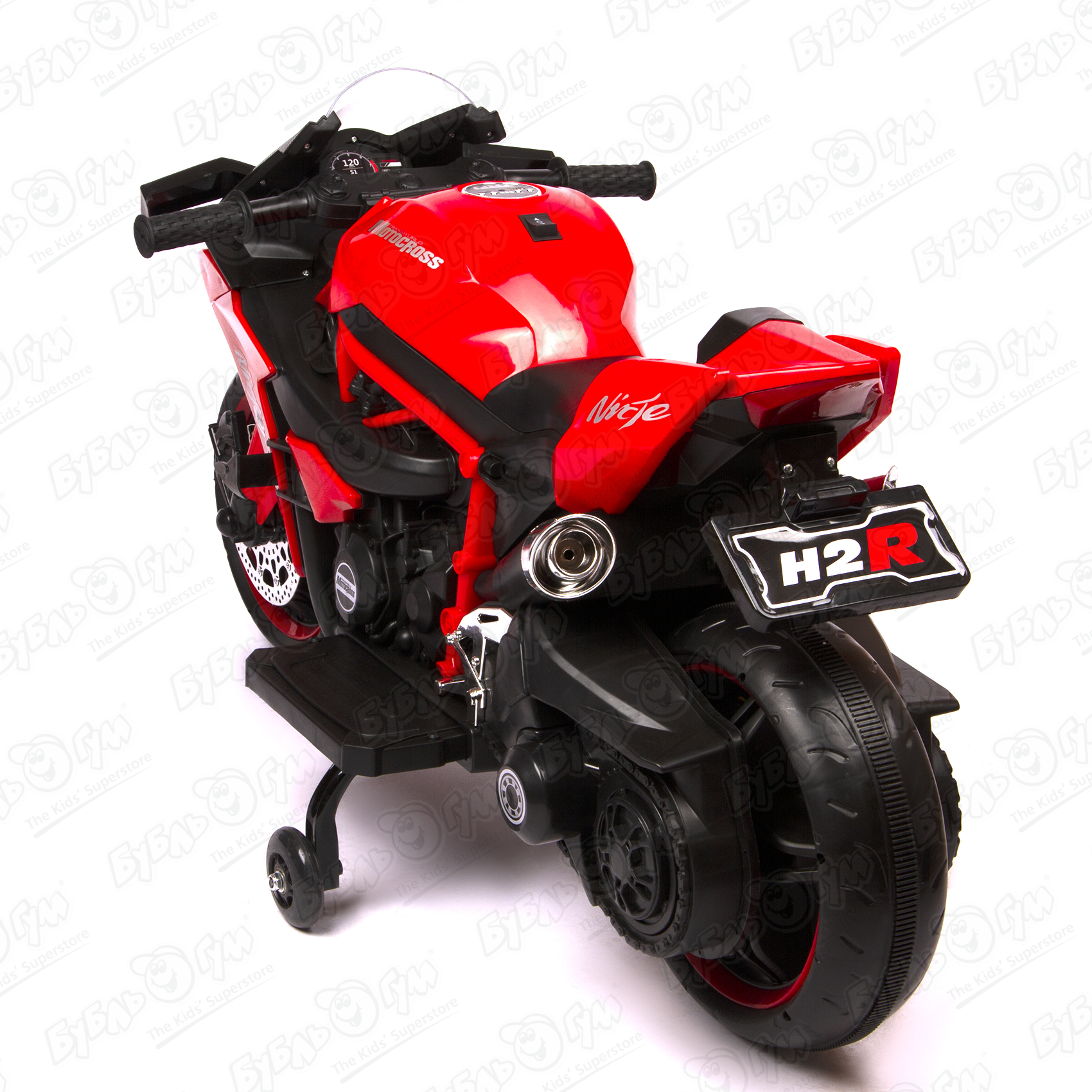 Мотоцикл H2R аккумуляторный черно-красный - фото 8