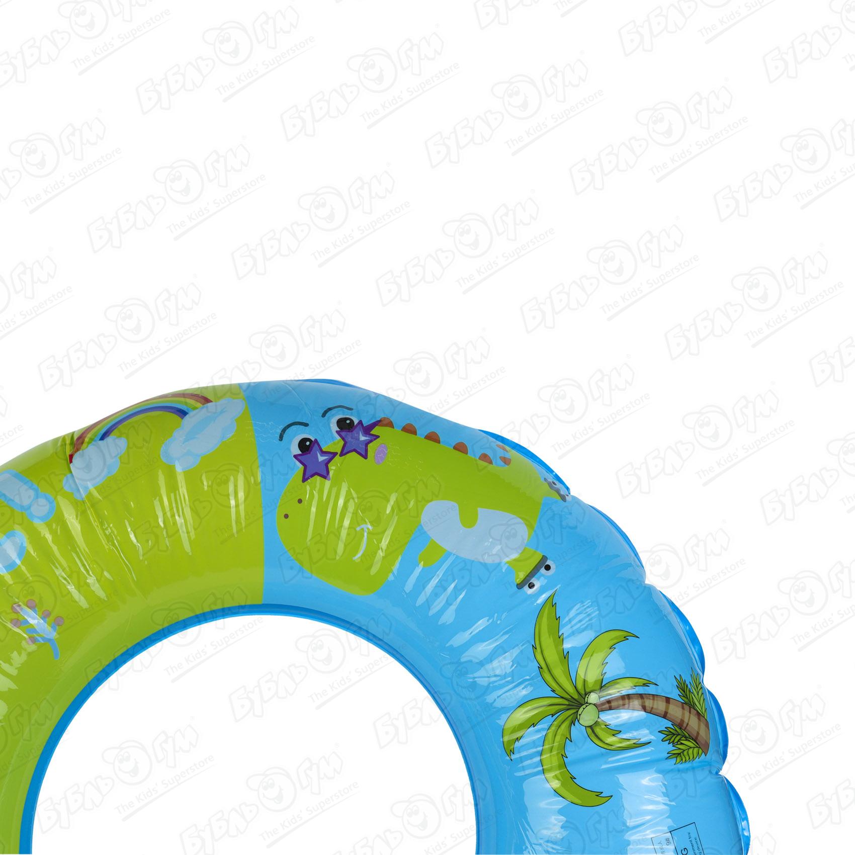 Круг надувной Дино зелено-синий 90см - фото 9