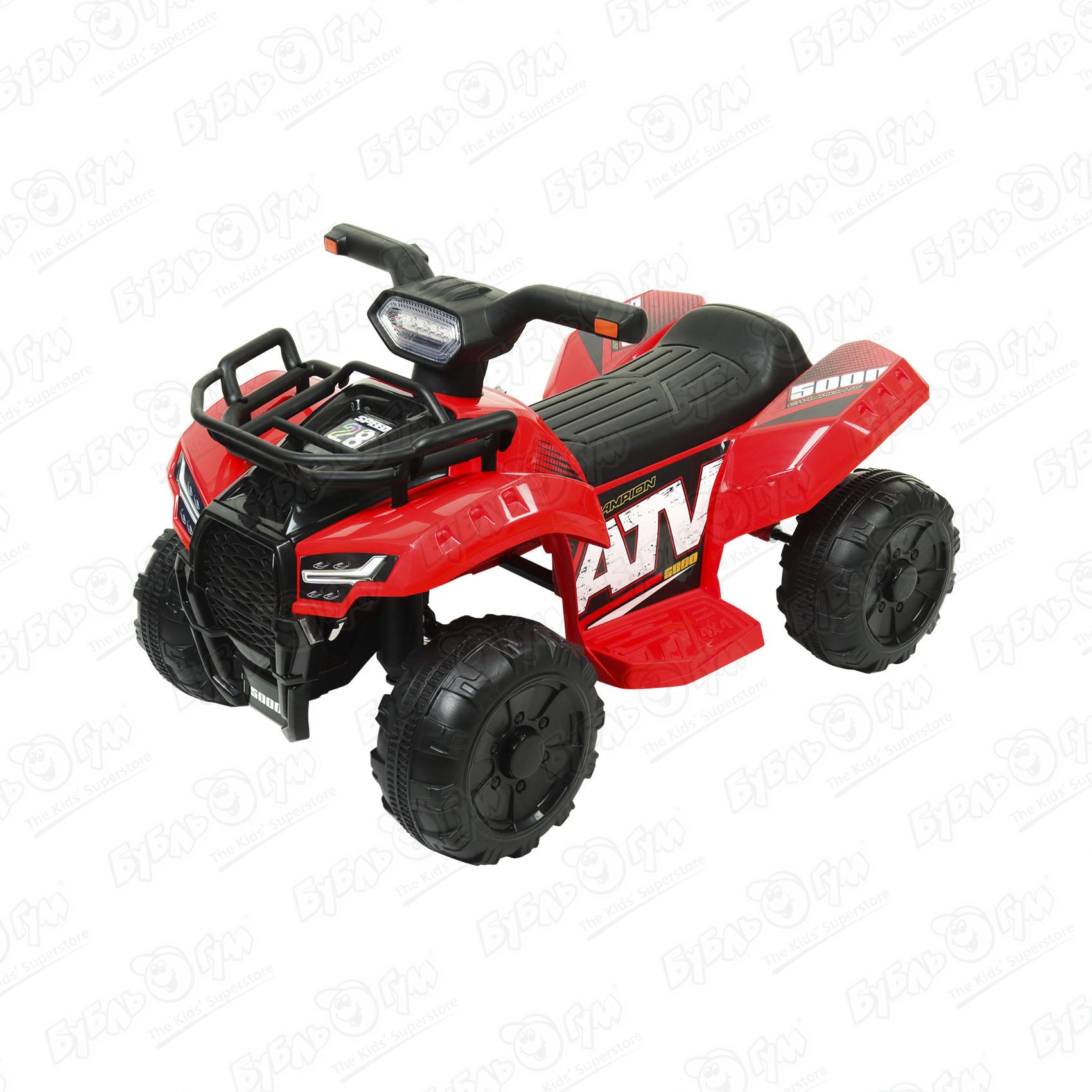 Квадроцикл детский аккумуляторный Champion ATV красно-черный, цвет красный - фото 7