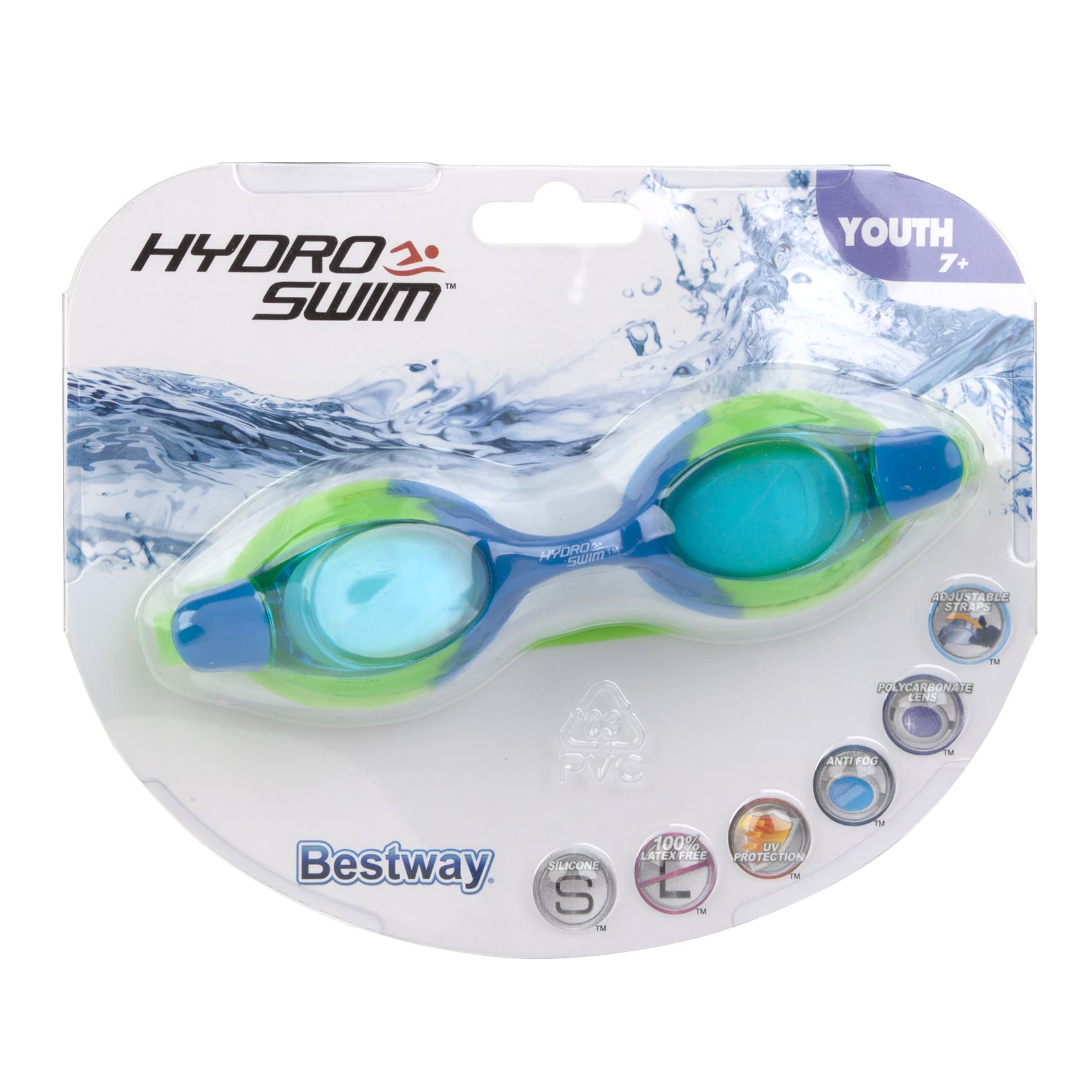 Очки для плавания Bestway с 7-14лет в ассортименте, размер M, фото 5