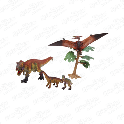 цена Набор игровой Lanson Toys Dinosaur series фигурки динозавров с деревом