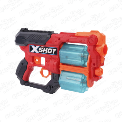 игровой набор x shot micro бластер с 8 дротиками игрушки для мальчиков Бластер ZURU X-shot Xcess с дротиками 16шт