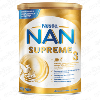 Молочко Nestle NAN SUPREME 3 400г с 12мес БЗМЖ