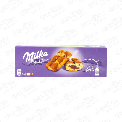 Пирожное бисквитное Milka 175г пирожное бисквитное milka choko snack minis с молочным кремом в молочном шоколаде 5×16 г