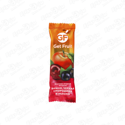 Батончик Get Fruit вишня-яблоко-черная смородина 30 г