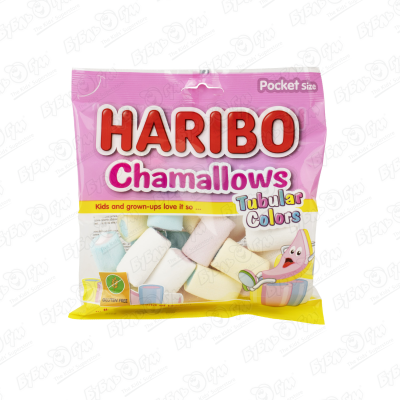 Маршмеллоу HARIBO Chamallows Цветные трубочки 90 г