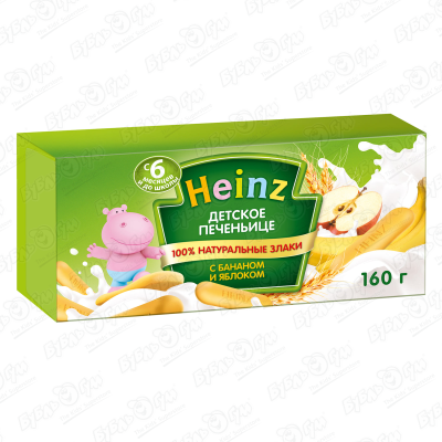Печеньице Heinz банан-яблоко 160г с 6мес