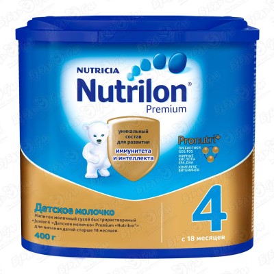 цена Молочко Nutricia Nutrilon Premium Junior 4 400г с 18мес БЗМЖ