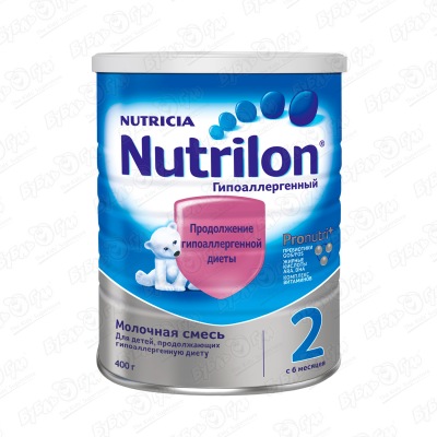 Смесь Nutricia Nutrilon 2 гипоаллергенная 400г с 6мес БЗМЖ
